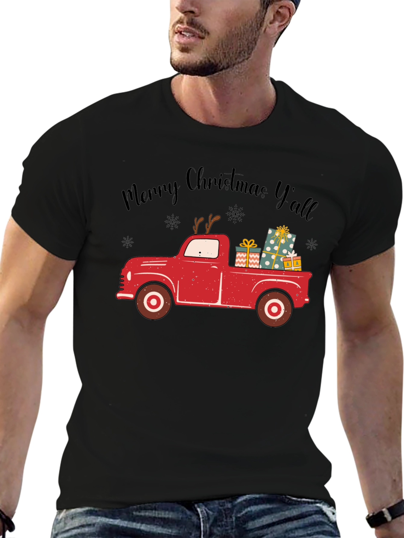 Merry Christmas Yall Truck T-Shirt