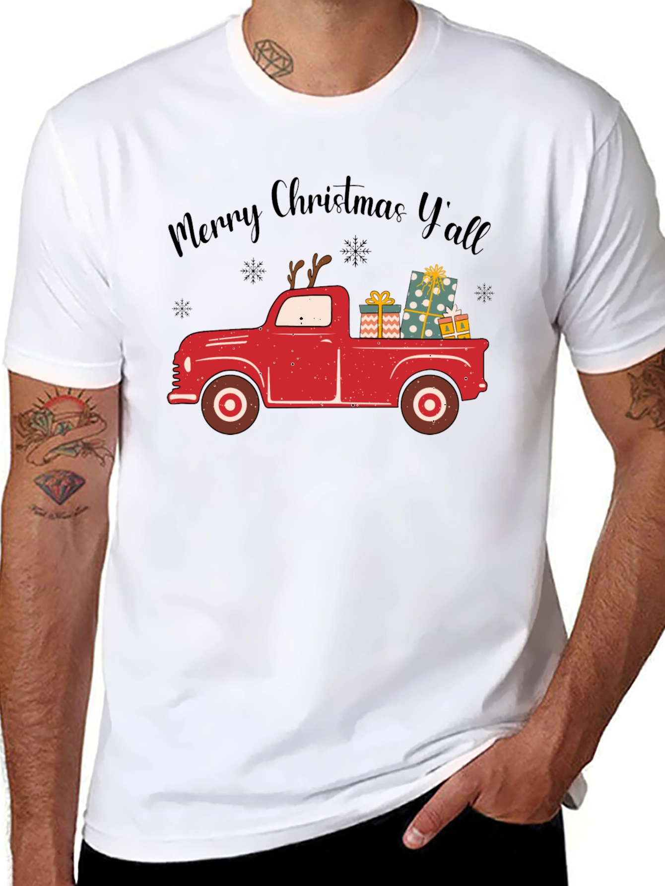Merry Christmas Yall Truck T-Shirt
