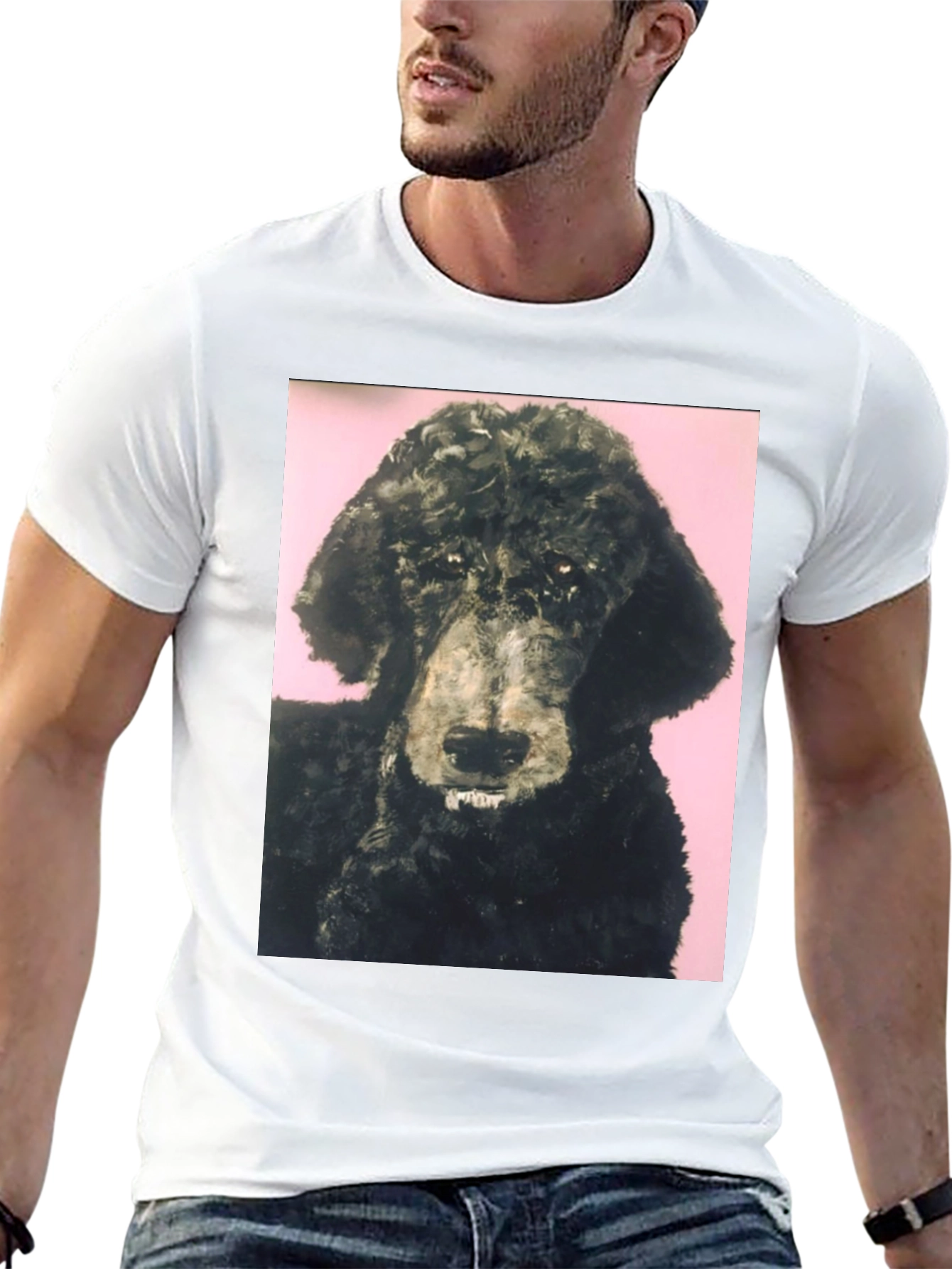 Black Poodle Graphic Tee - Unique Pet Lover Shirt