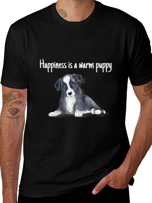 Warm Puppy Graphic T-Shirt - Unisex Casual Tee