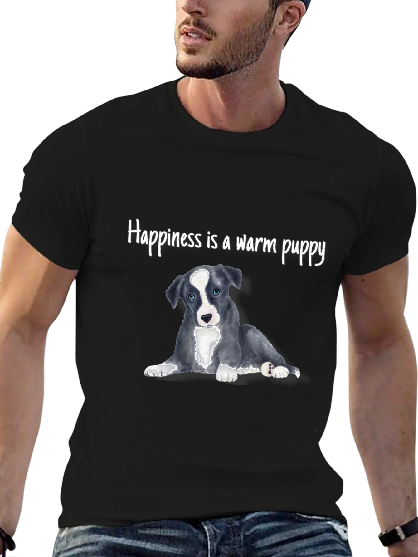 Warm Puppy Graphic T-Shirt - Unisex Casual Tee