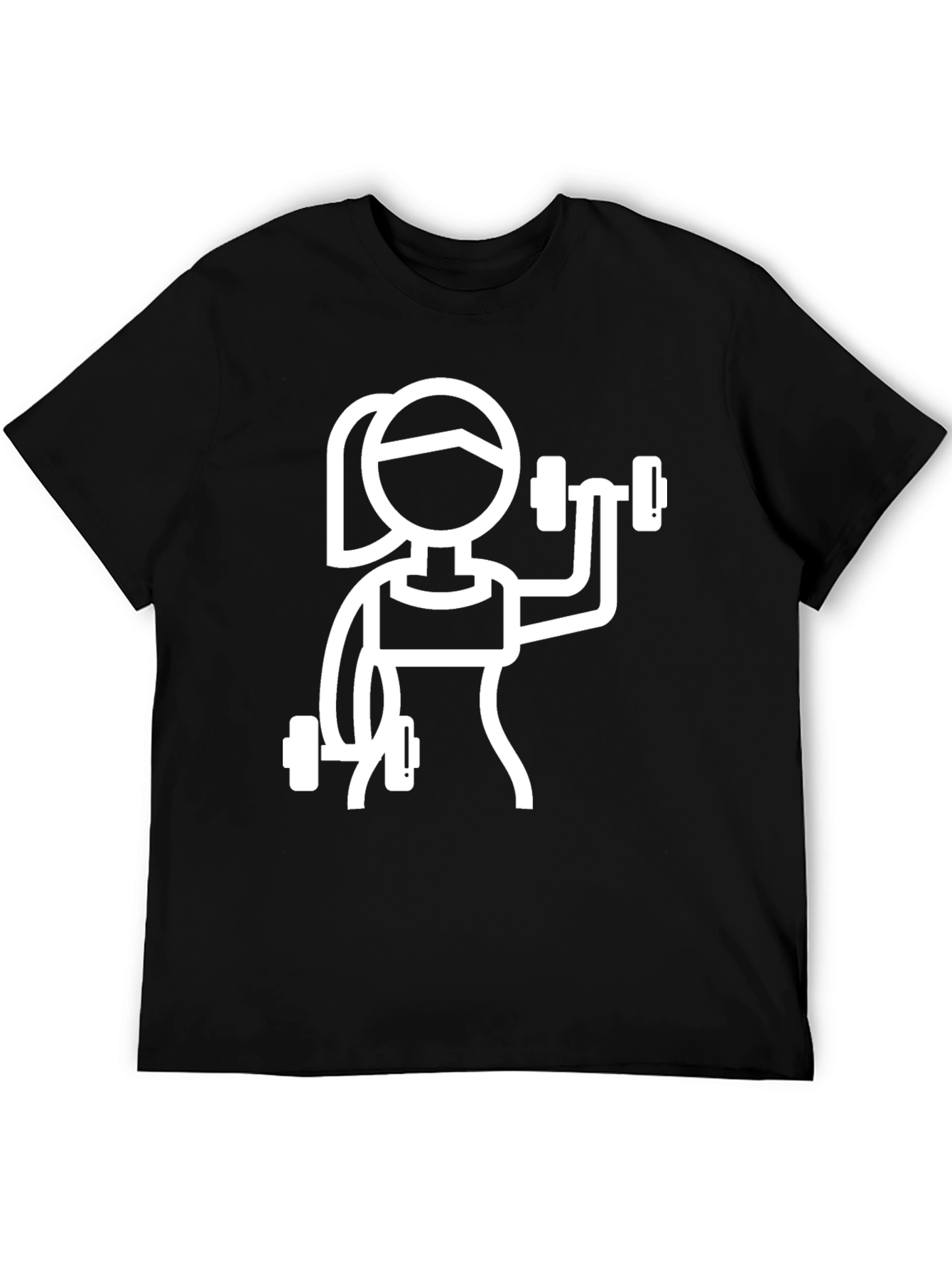 Fitness Graphic Tee - Weightlifting Woman Design
