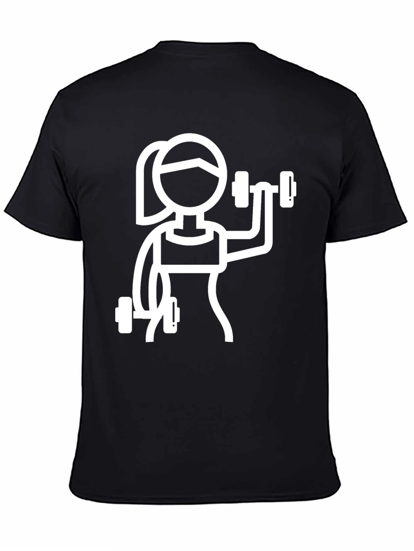Fitness Graphic Tee - Weightlifting Woman Design