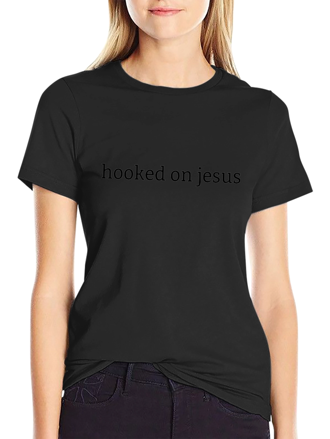 Hooked on Jesus Black T-Shirt
