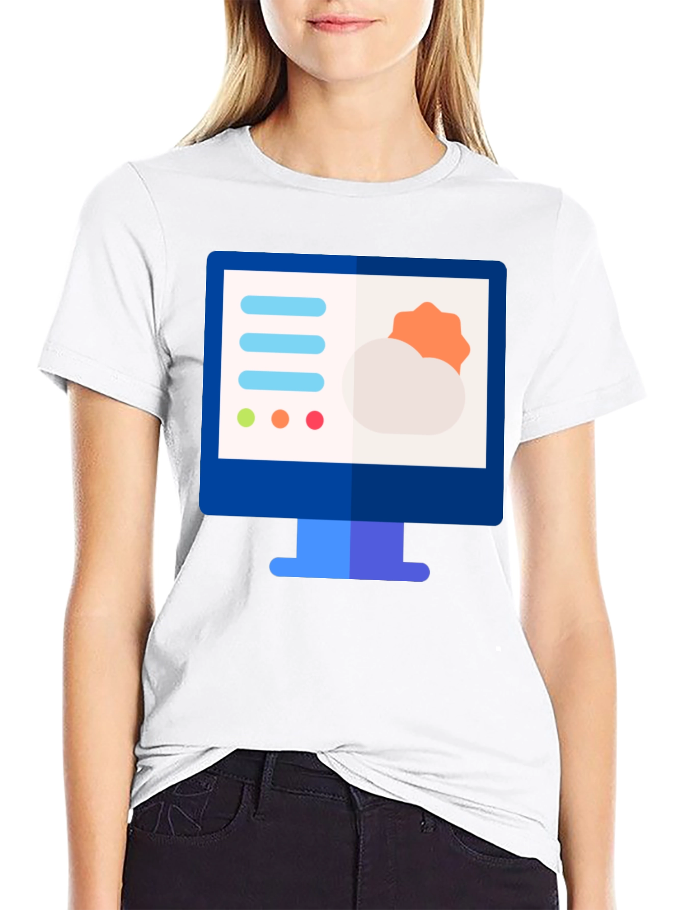 Weather Forecast Graphic Tee - Black Cotton Shirt