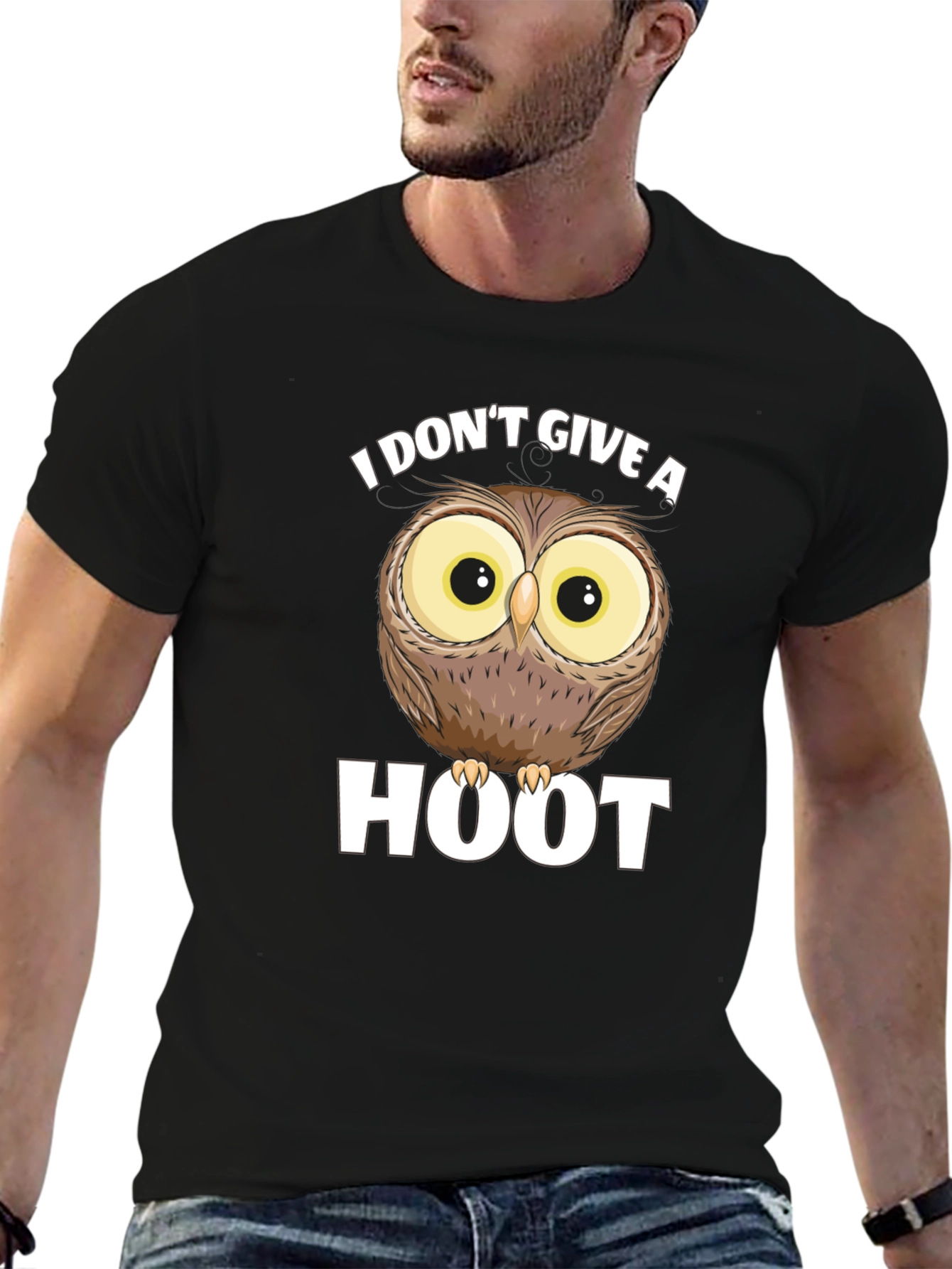 I Dont Give A Hoot Owl Graphic T-Shirt