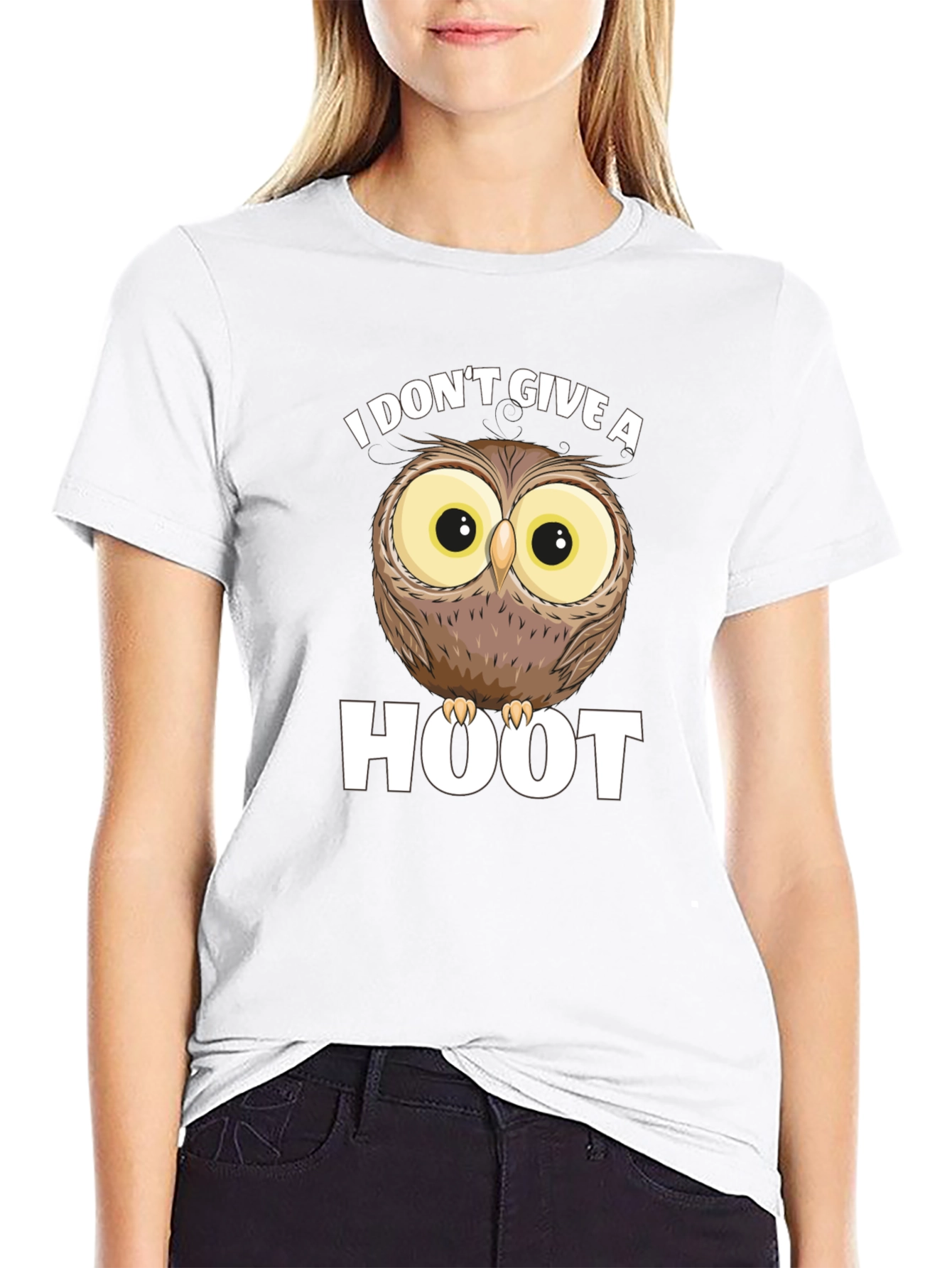 I Dont Give A Hoot Owl Graphic T-Shirt