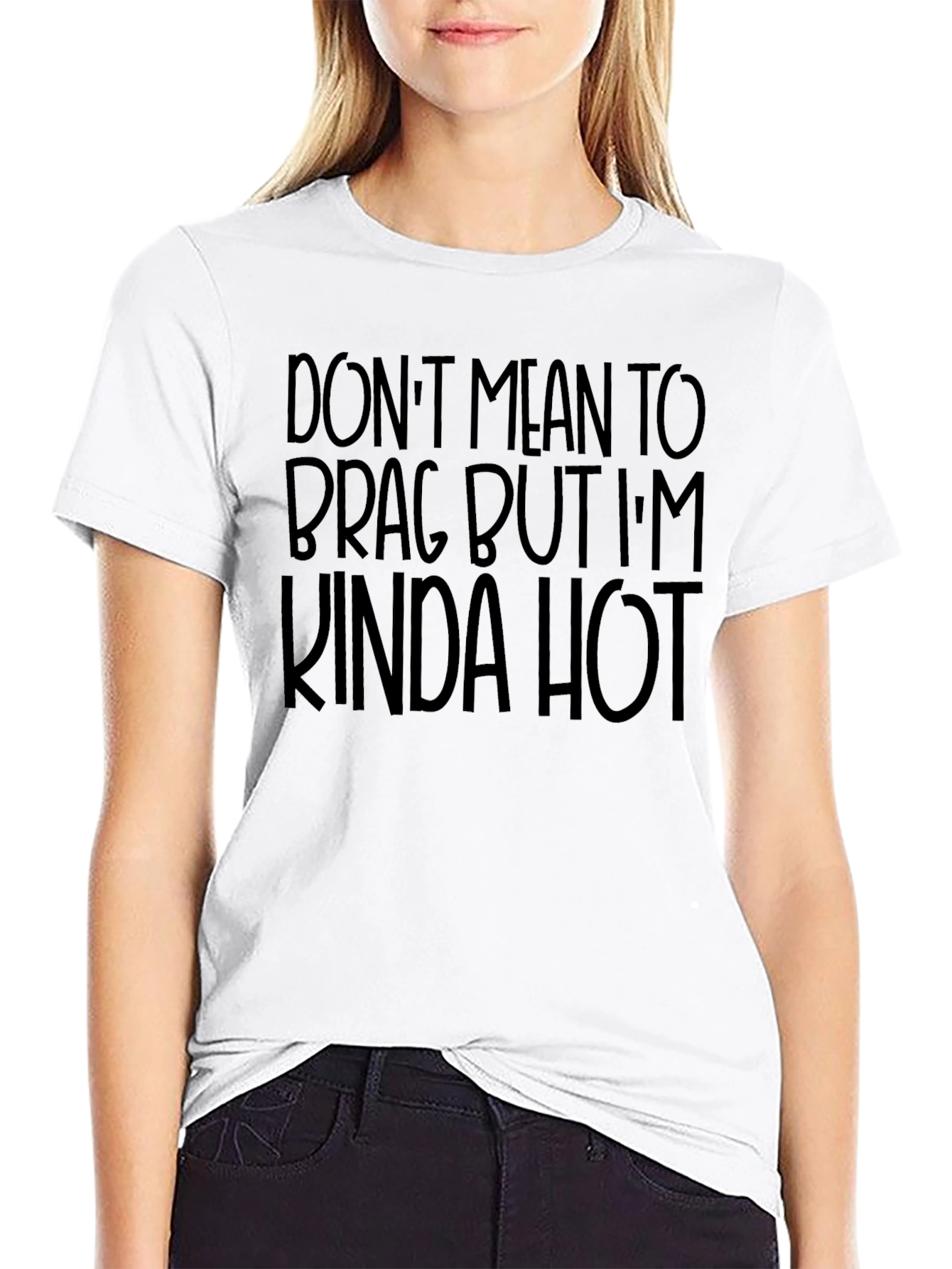Funny Kinda Hot Graphic Tee - Black