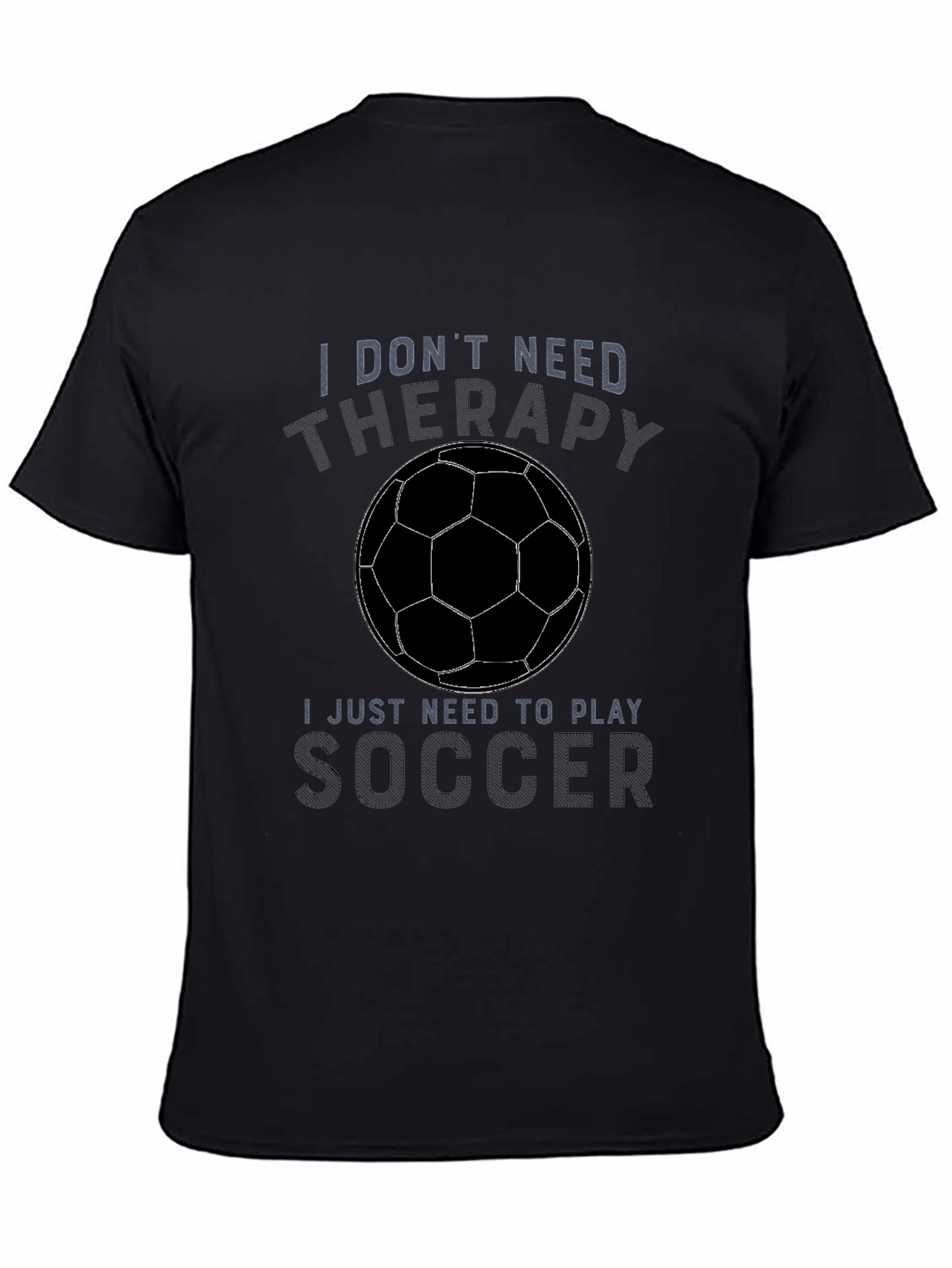 Soccer Therapy Graphic T-Shirt - Black