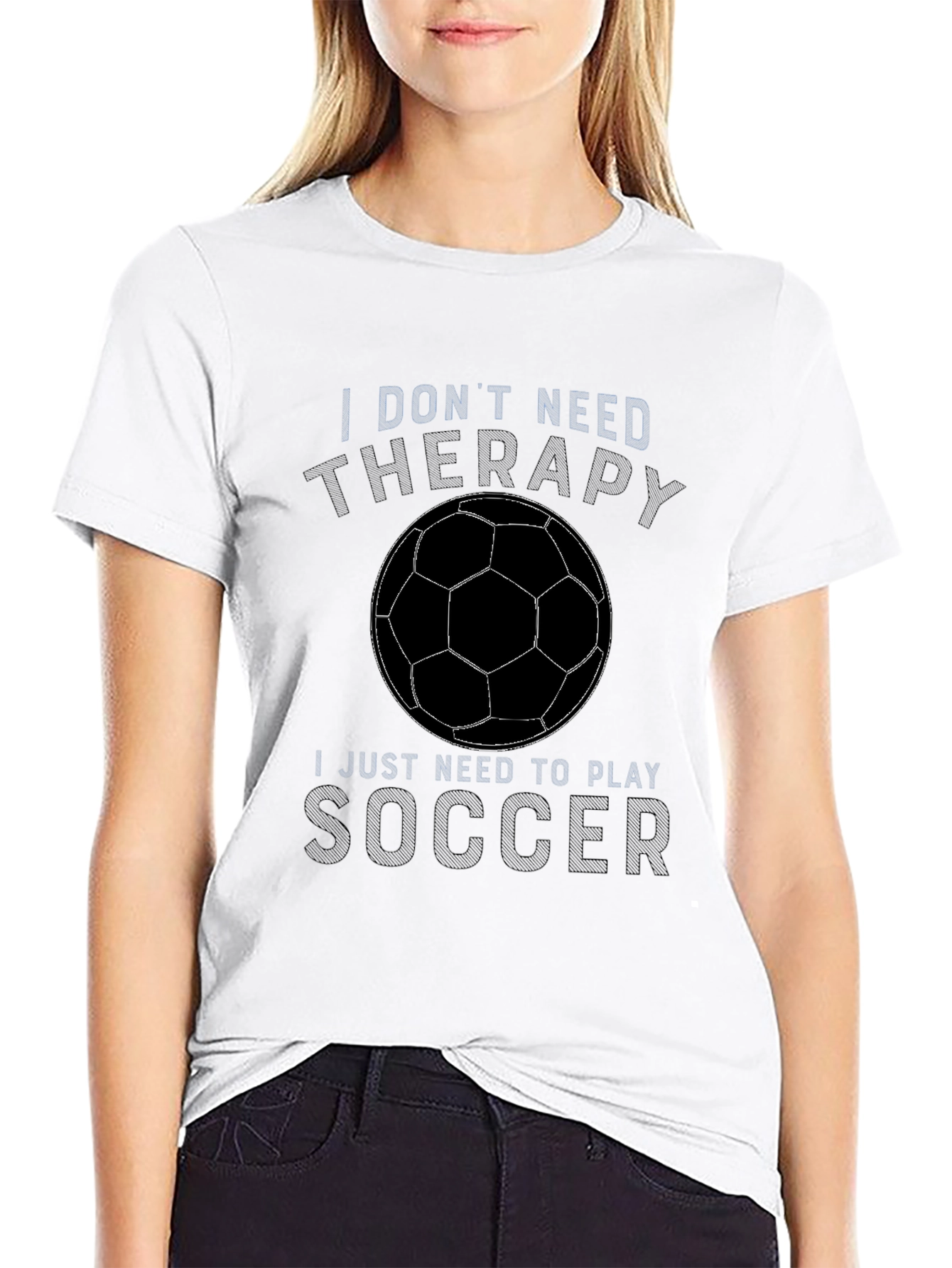 Soccer Therapy Graphic T-Shirt - Black