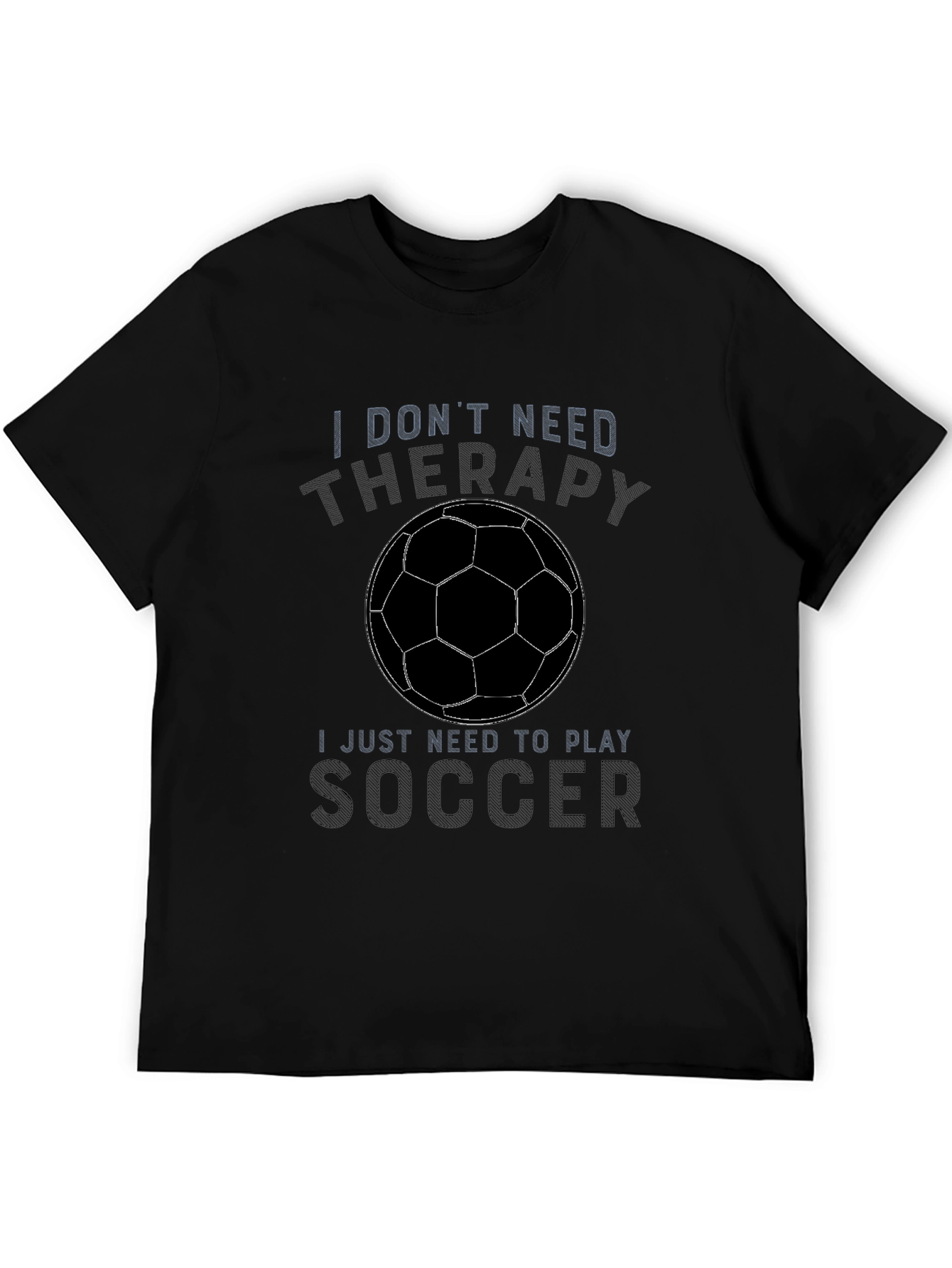 Soccer Therapy Graphic T-Shirt - Black