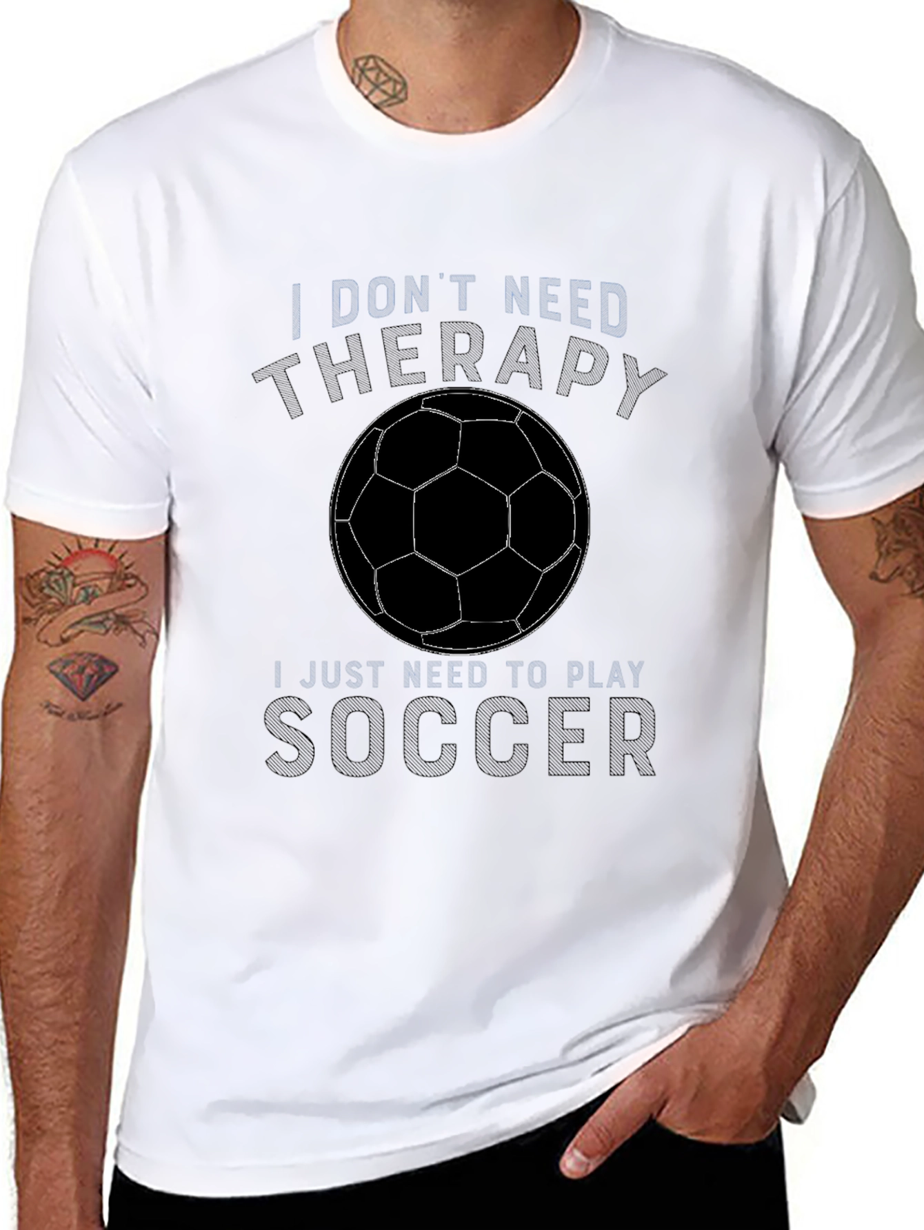 Soccer Therapy Graphic T-Shirt - Black