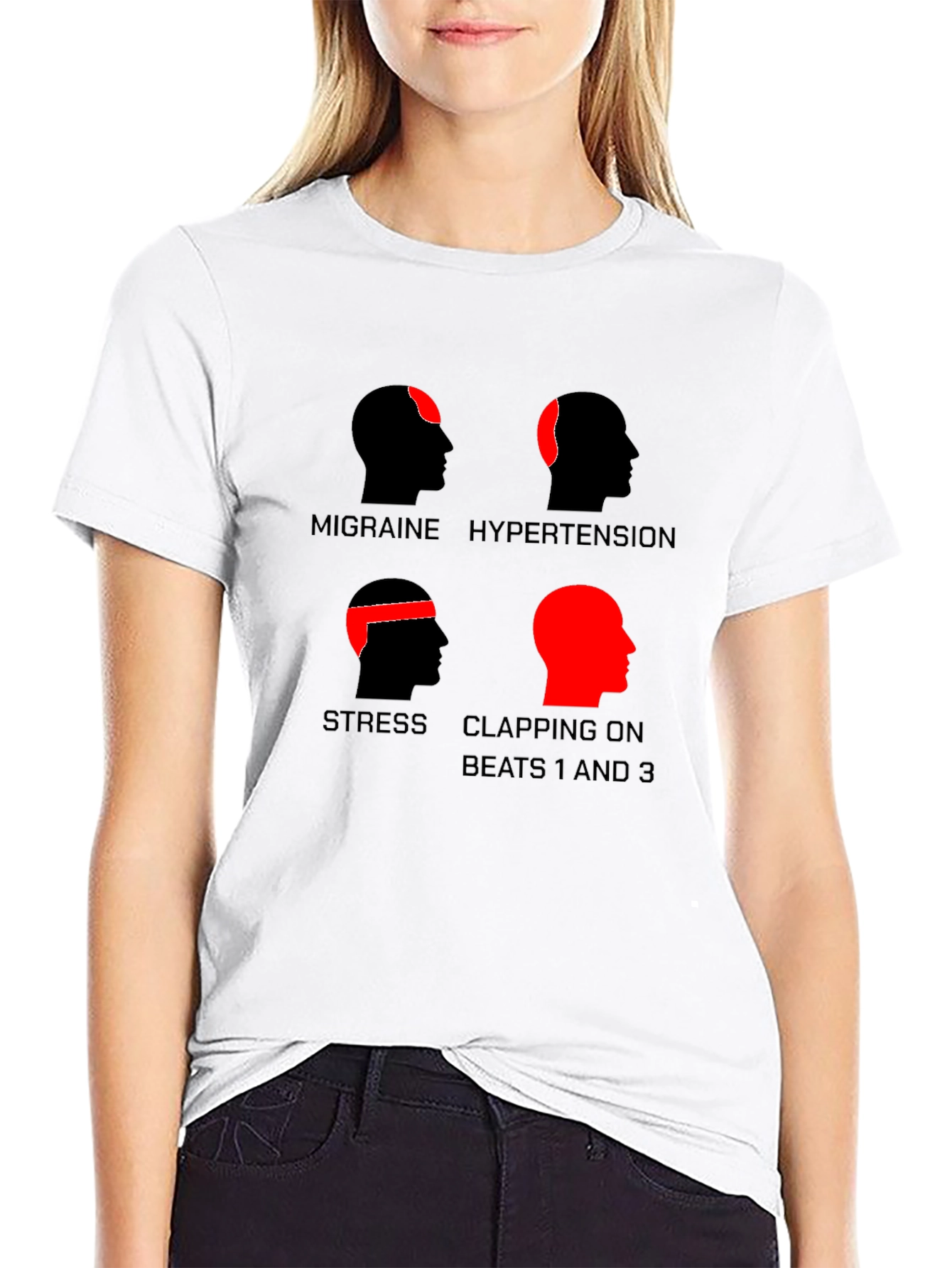 Funny Headaches T-Shirt - Migraine Stress Hypertension Clapping