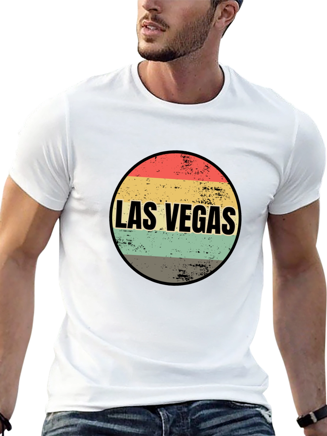 Las Vegas Retro Graphic Tee - Black