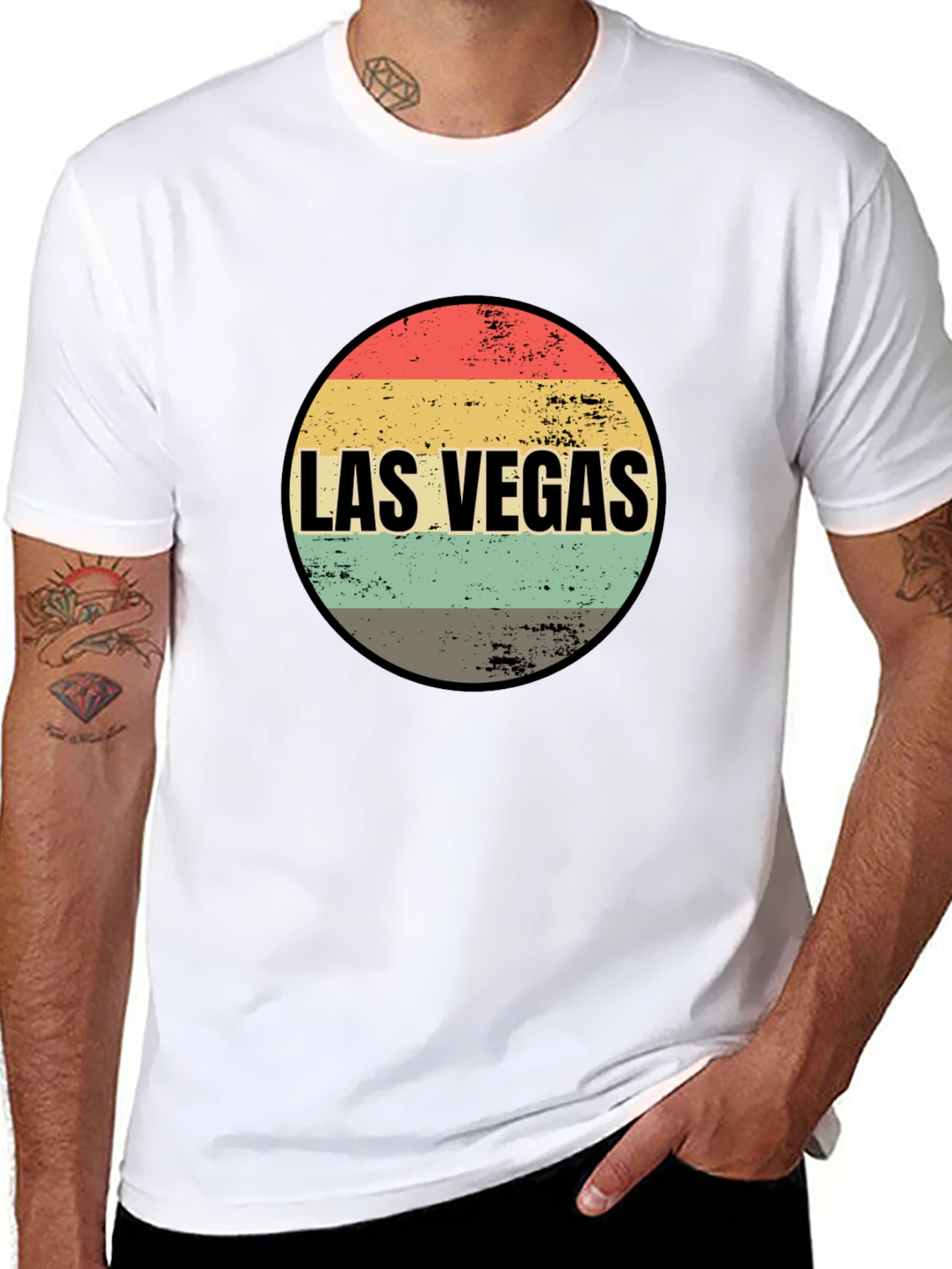 Las Vegas Retro Graphic Tee - Black
