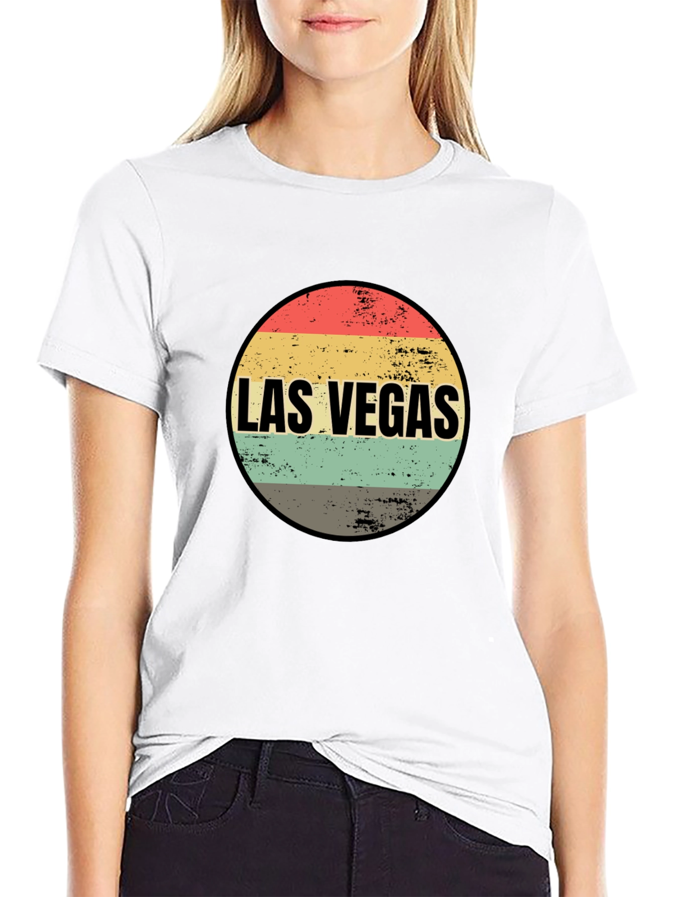 Las Vegas Retro Graphic Tee - Black
