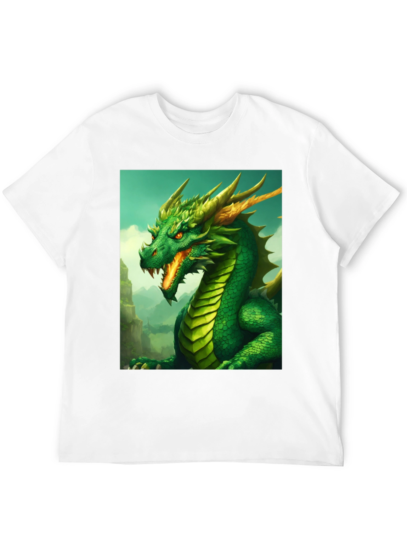 Dragon Graphic Tee - Black Cotton Shirt