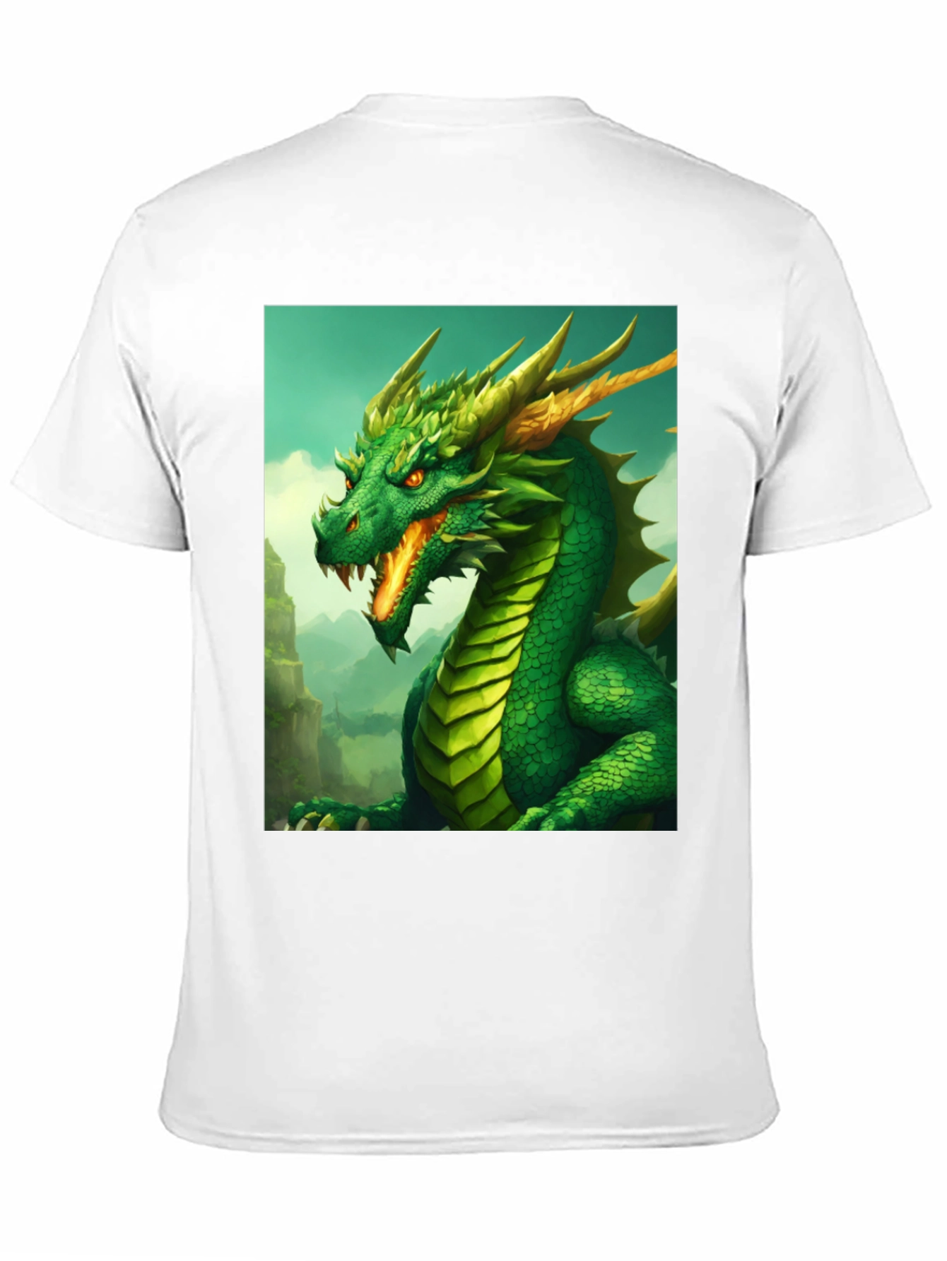 Dragon Graphic Tee - Black Cotton Shirt