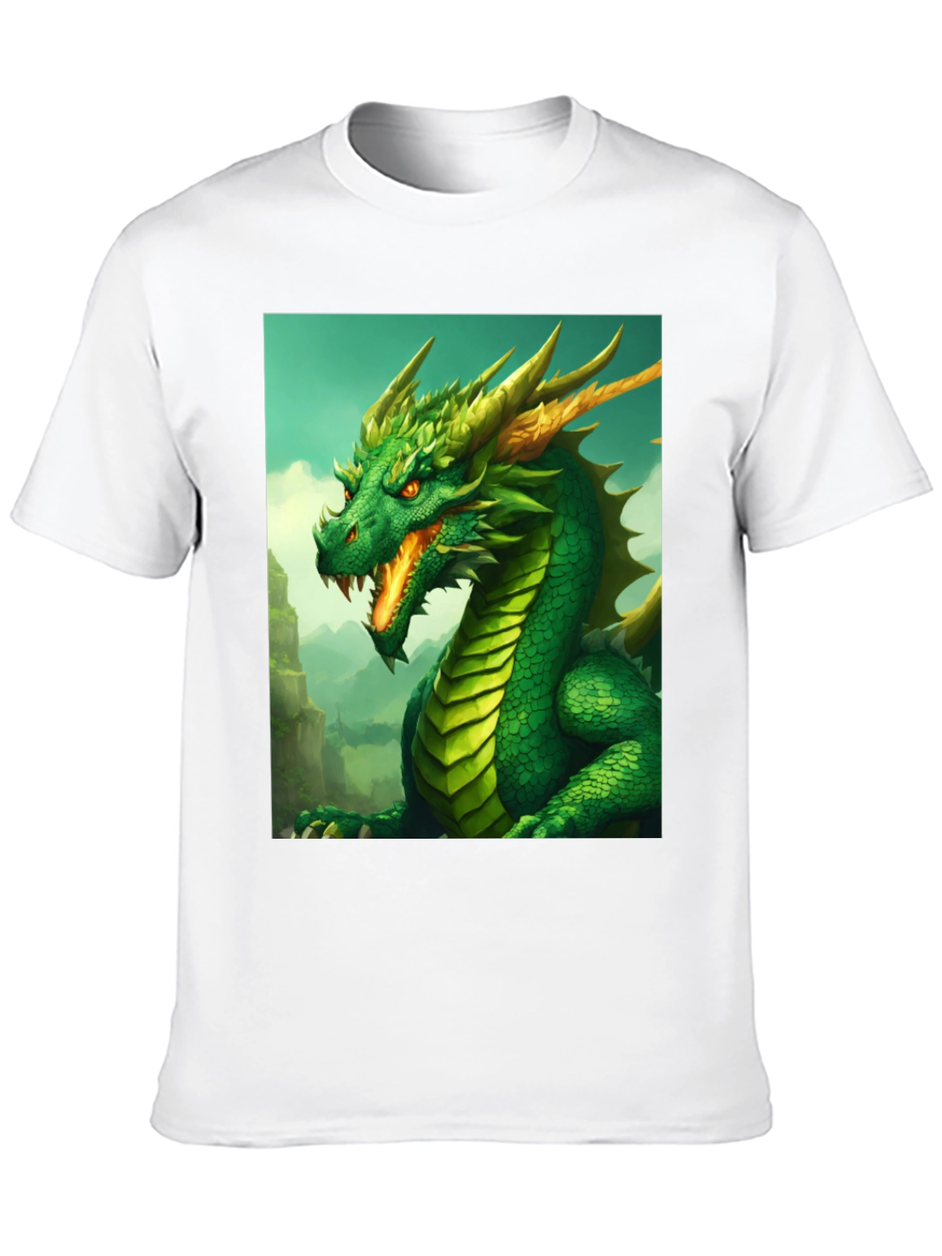Dragon Graphic Tee - Black Cotton Shirt