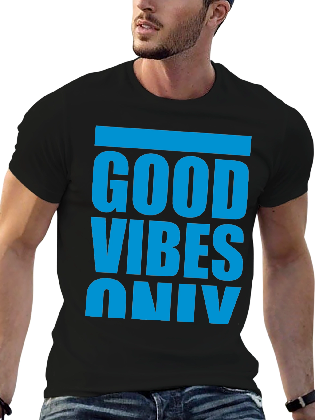 Good Vibes Only T-Shirt - Casual Graphic Tee