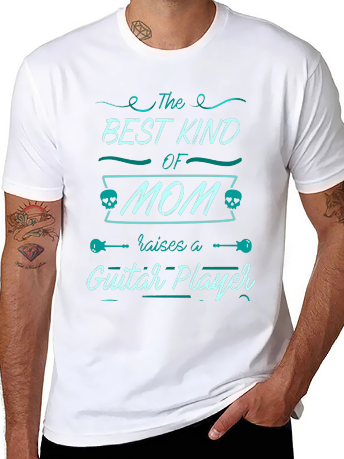 Best Mom Guitar Player Black T-Shirt