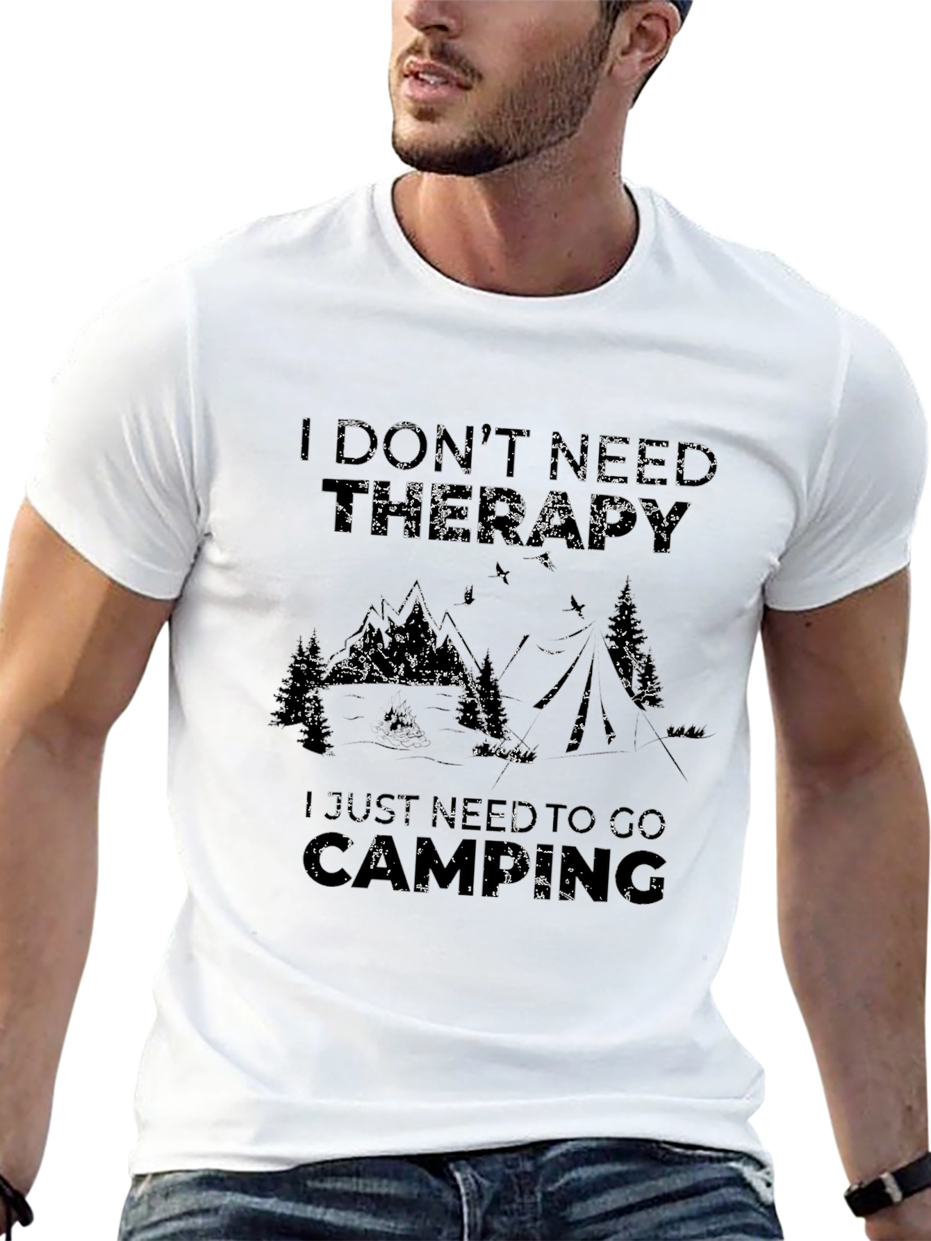 Camping Therapy Graphic Tee