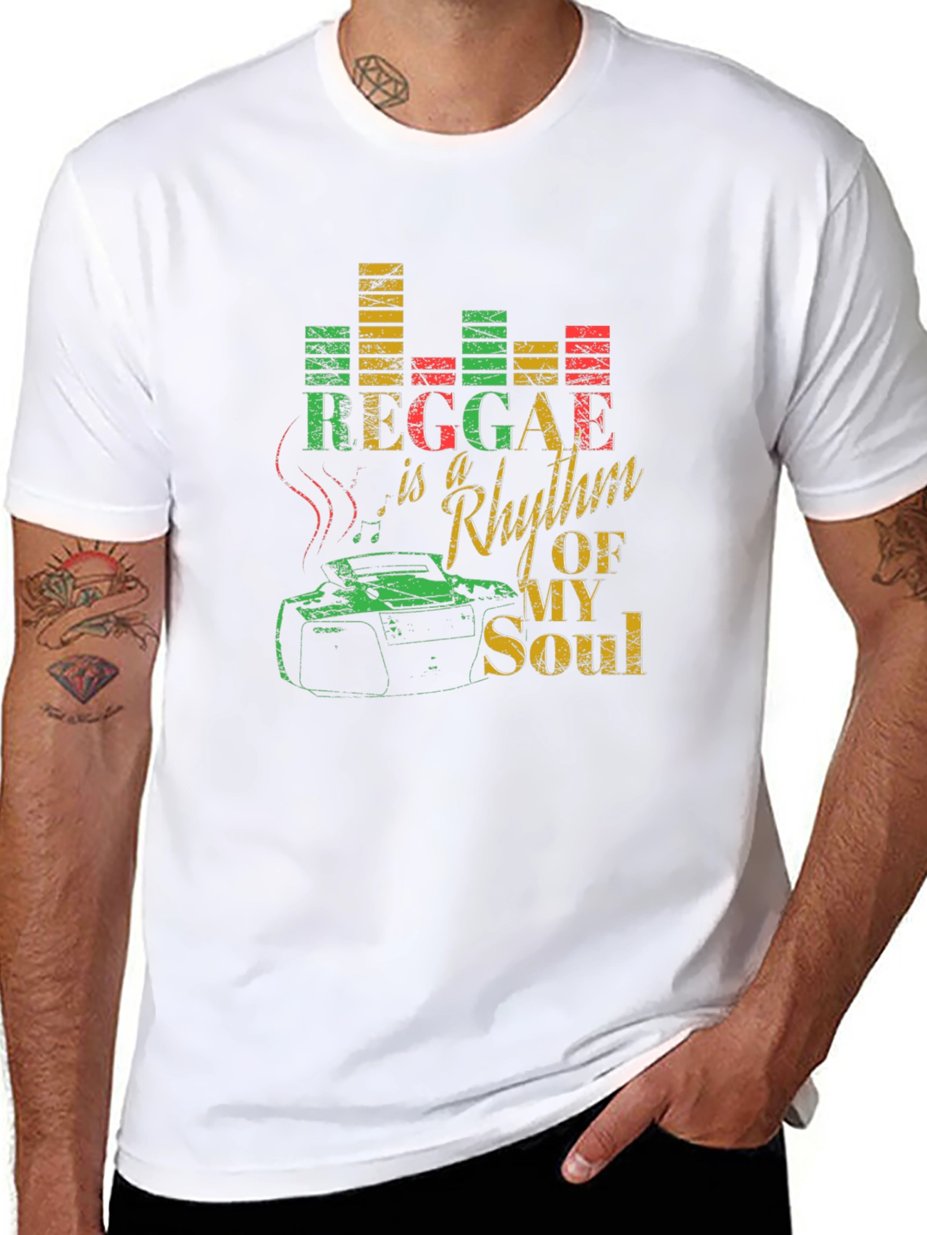 Reggae Rhythm T-Shirt: Music Lovers Tee