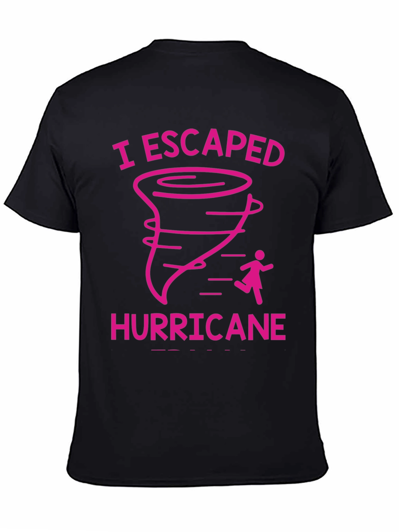 I Escaped Hurricane Black Graphic T-Shirt