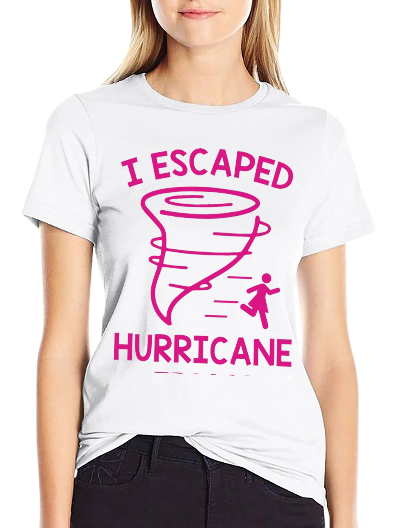 I Escaped Hurricane Black Graphic T-Shirt