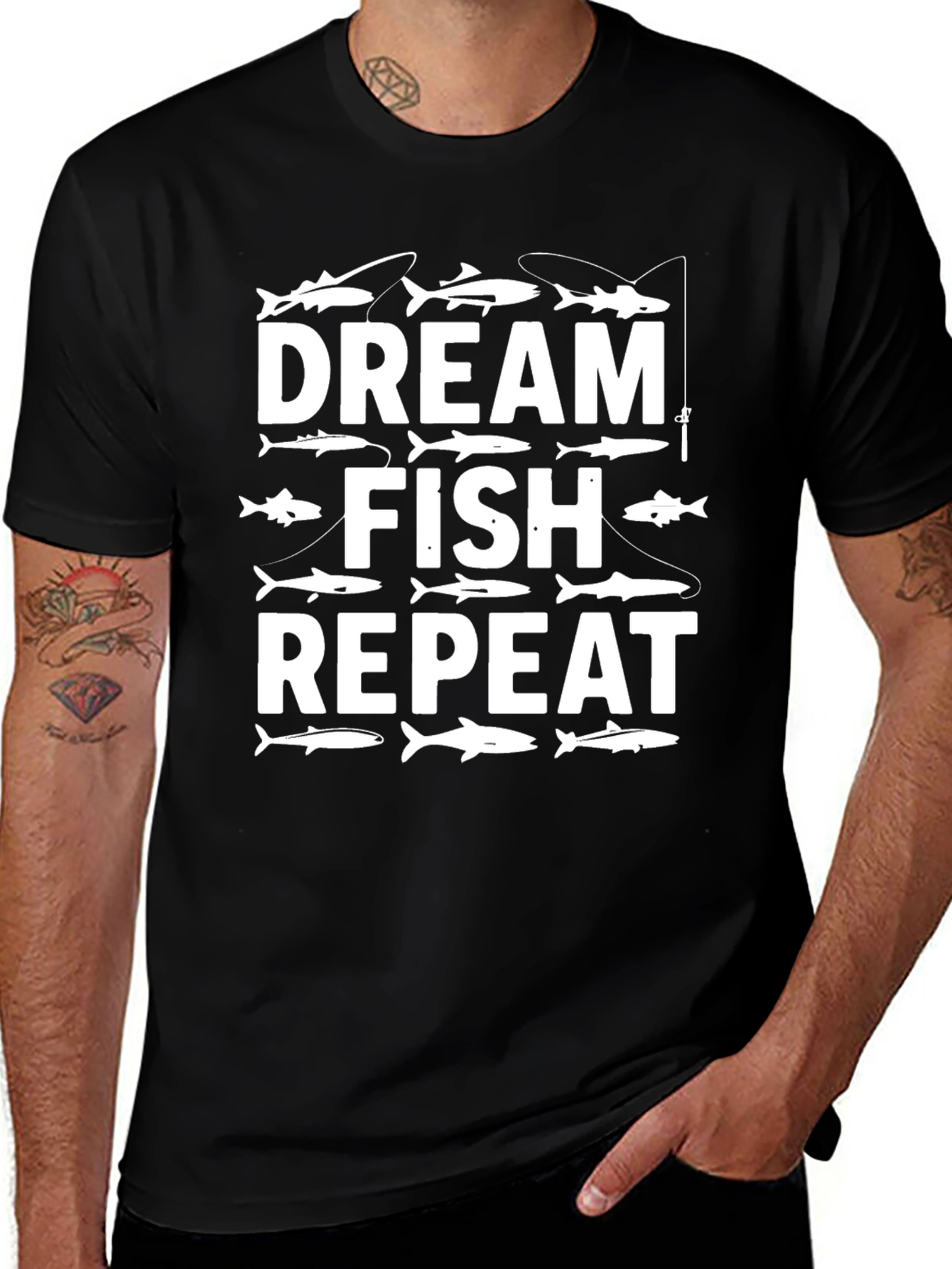 Dream Fish Repeat Graphic Tee