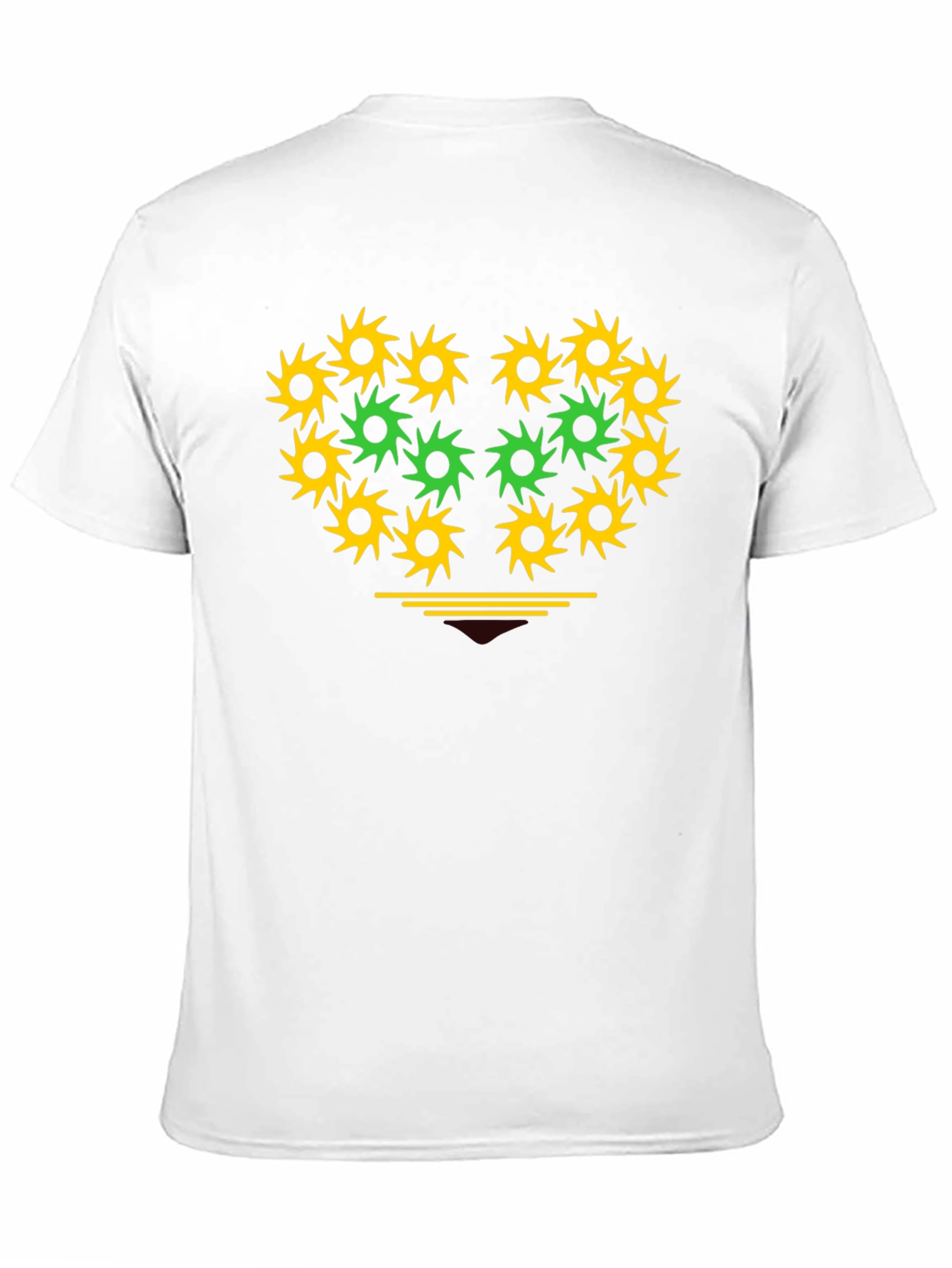 Geometric Heart Graphic Tee - Black