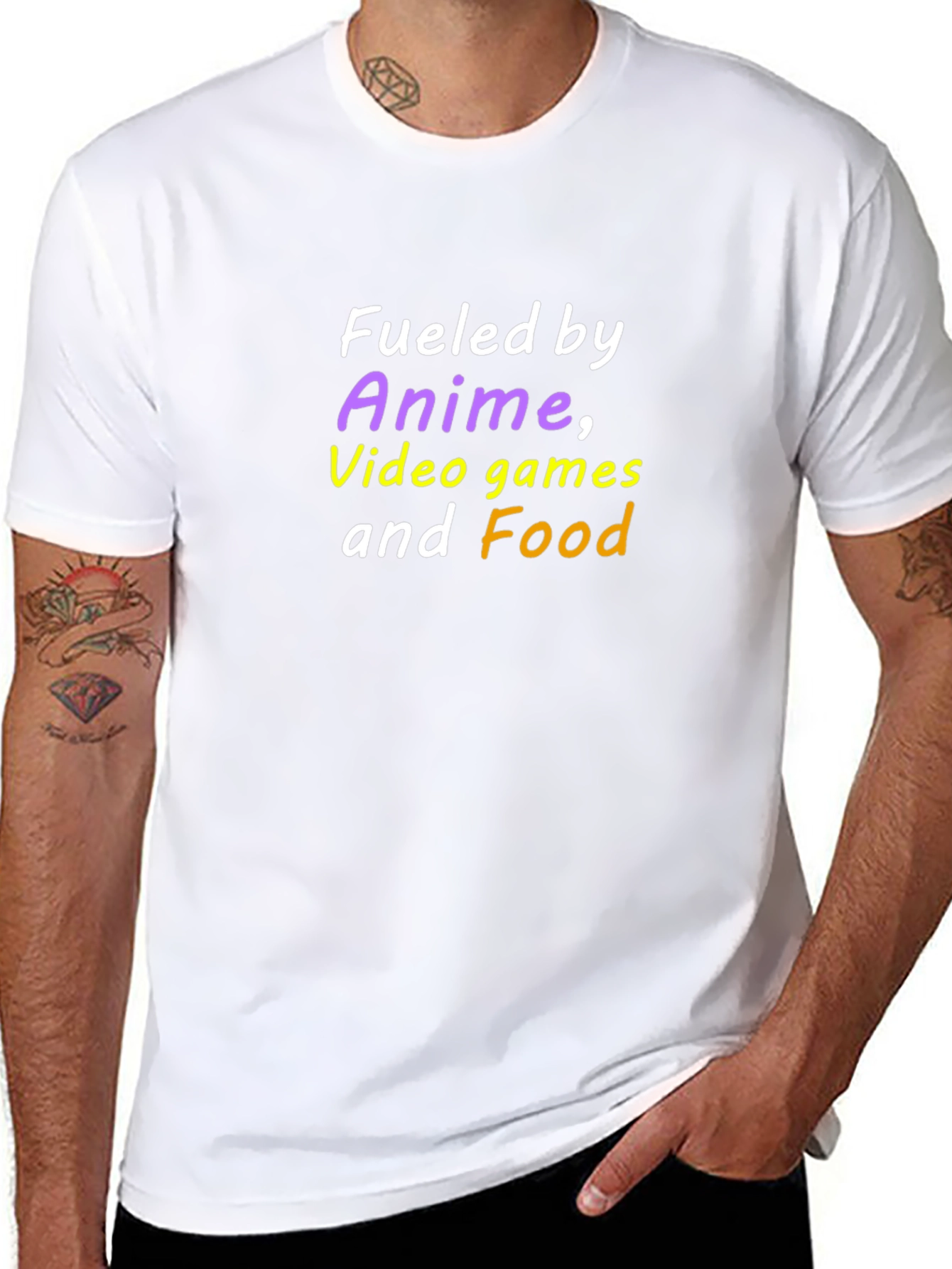 Fueled by Anime Video Games and Food T-Shirt