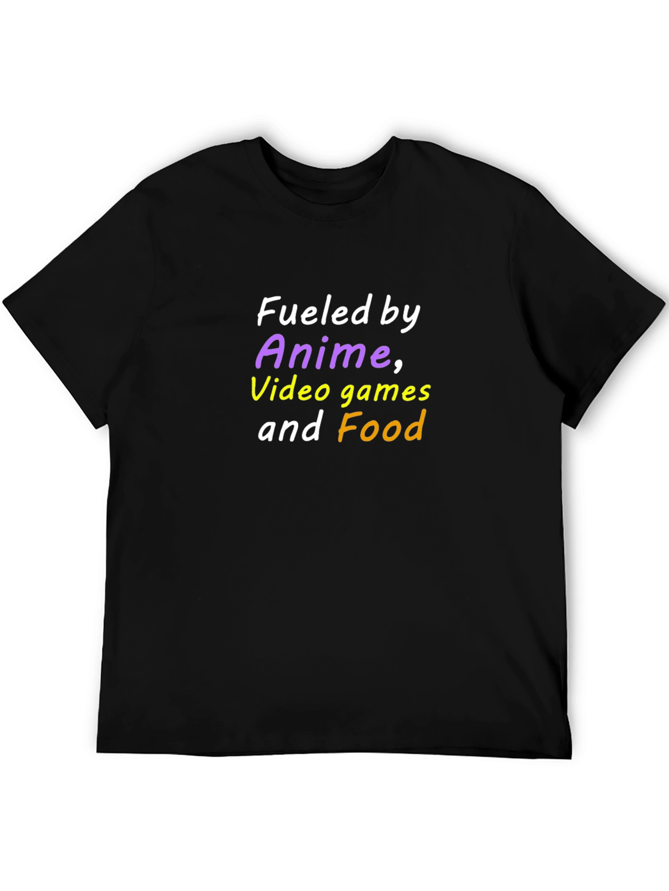 Fueled by Anime Video Games and Food T-Shirt
