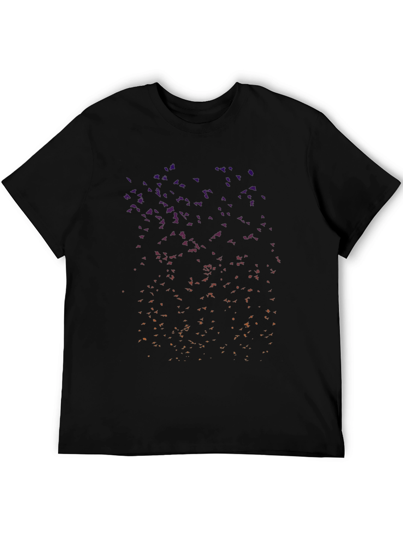 Abstract Bird Flock Black T-Shirt