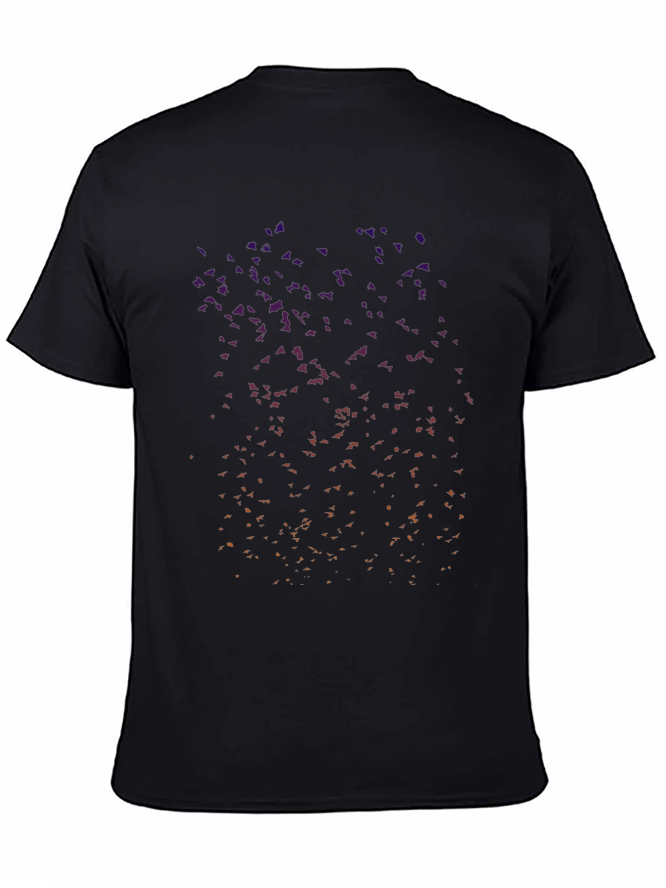 Abstract Bird Flock Black T-Shirt