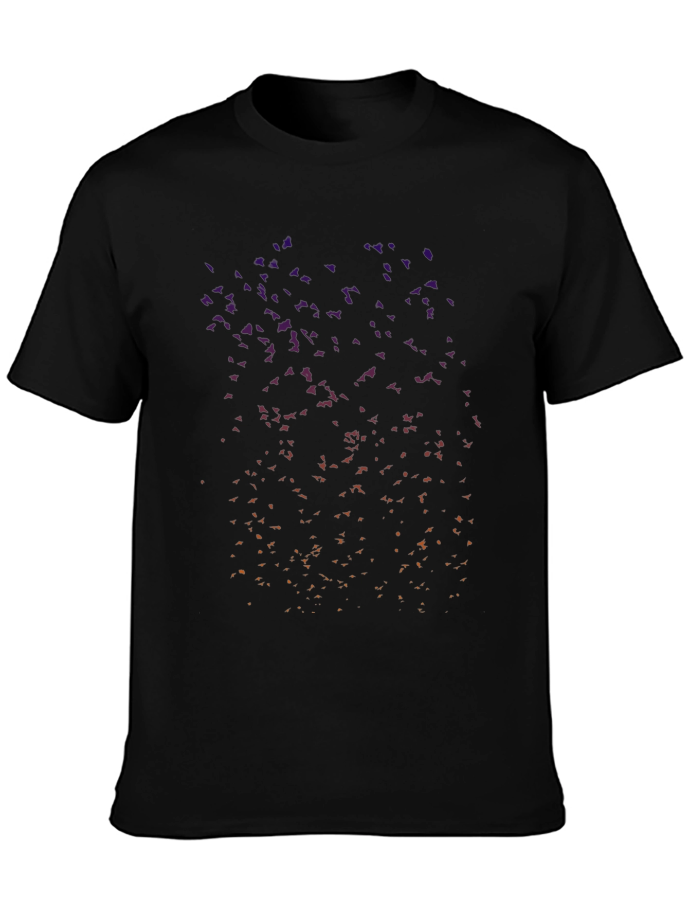 Abstract Bird Flock Black T-Shirt