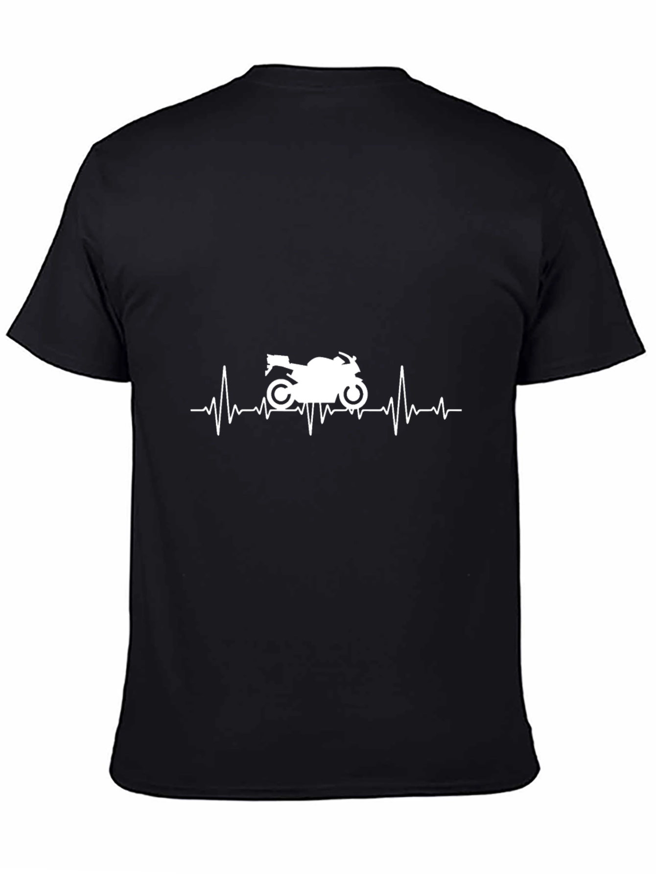 Motorcycle Heartbeat Graphic Tee - Biker Gift