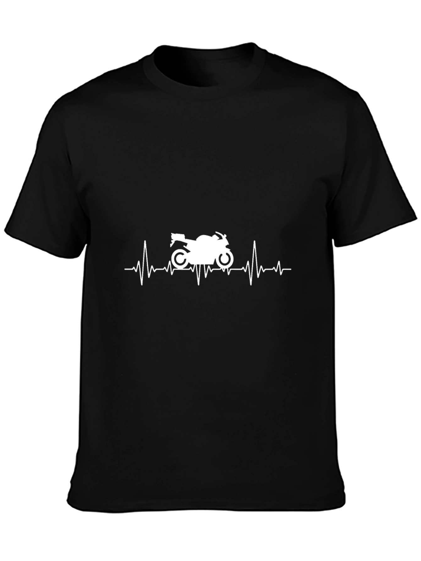 Motorcycle Heartbeat Graphic Tee - Biker Gift