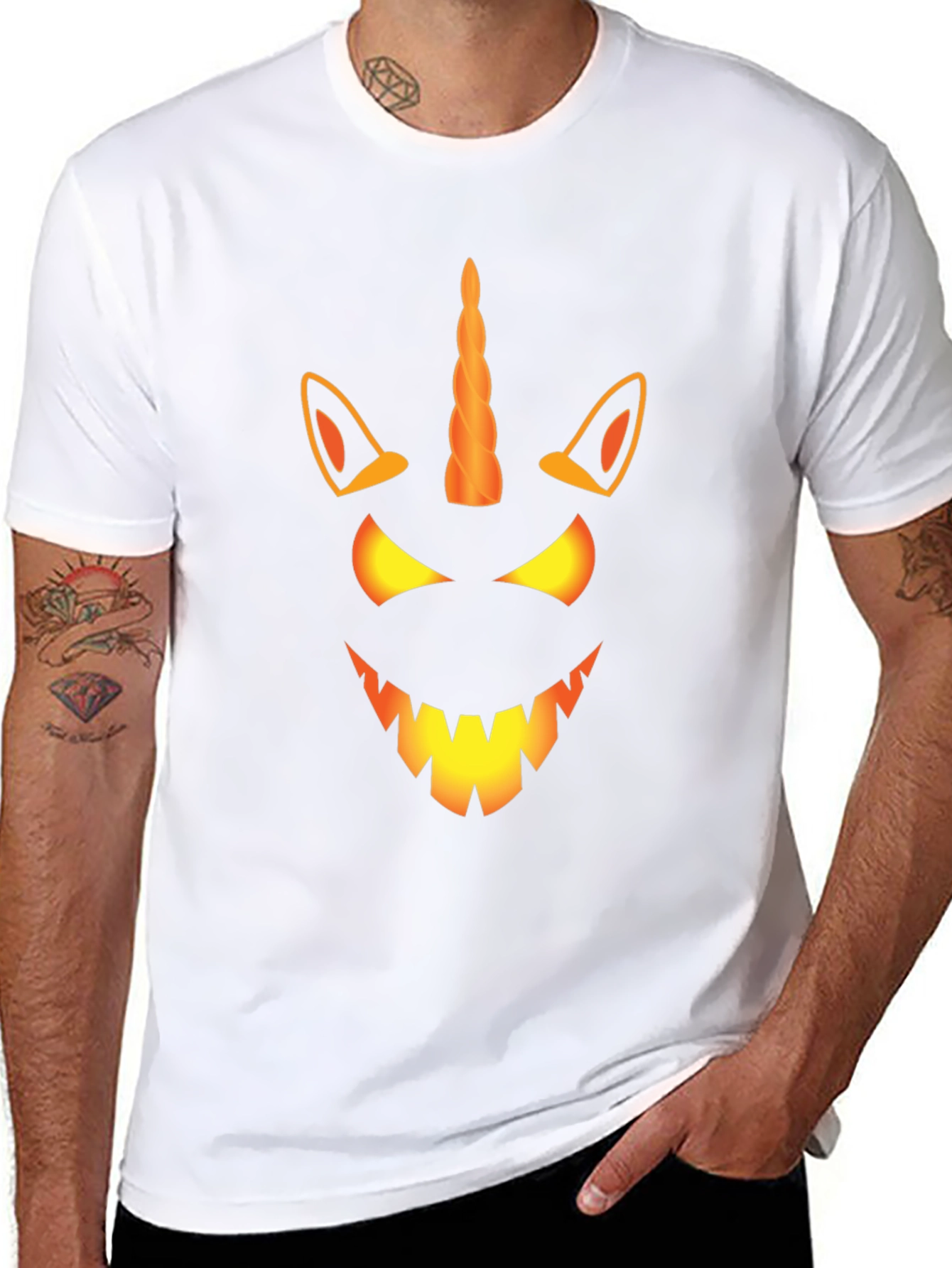 Unicorn Jack OLantern Halloween T-Shirt