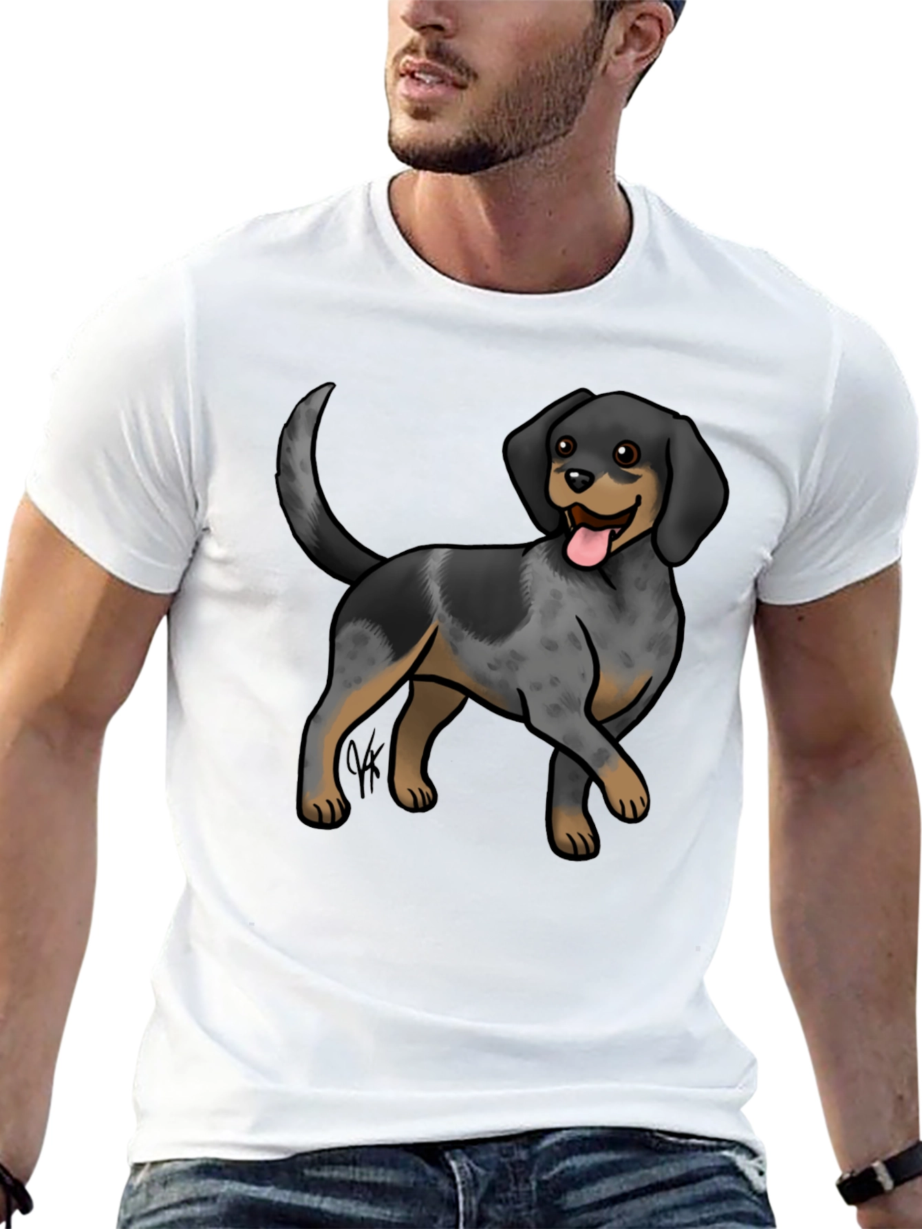 Dog Breed Graphic Print T-Shirt