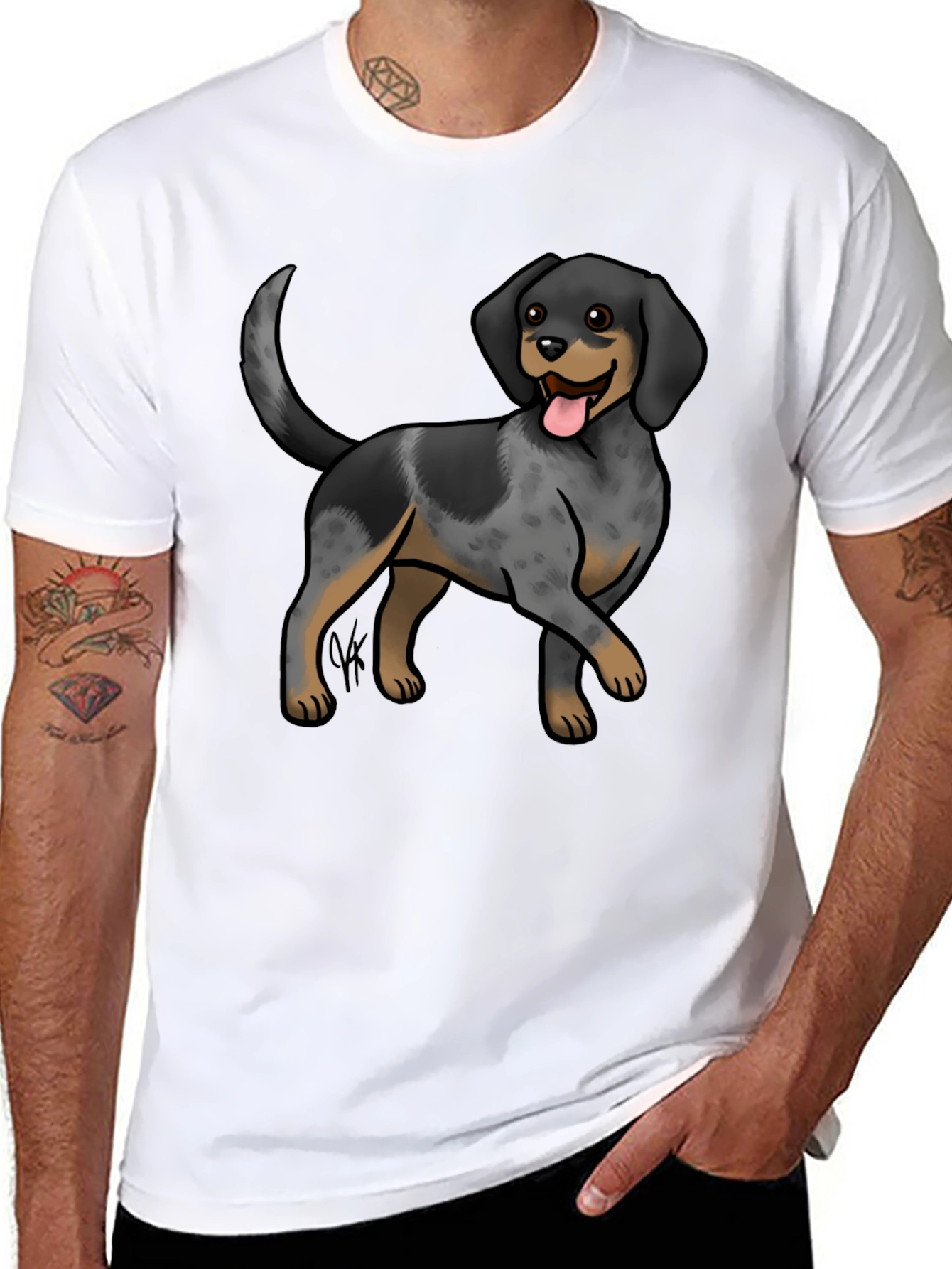Dog Breed Graphic Print T-Shirt