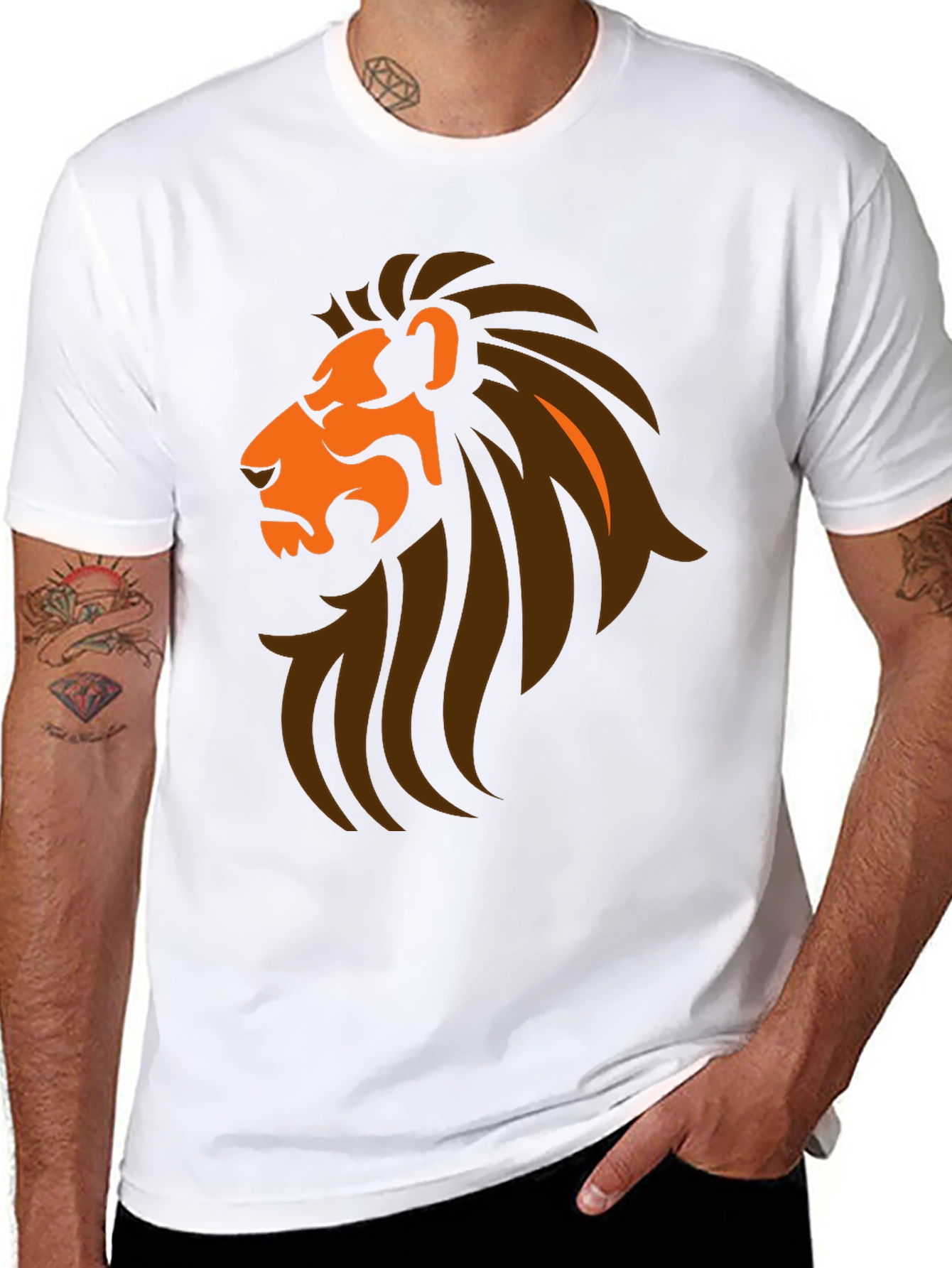Lion Graphic Black T-Shirt