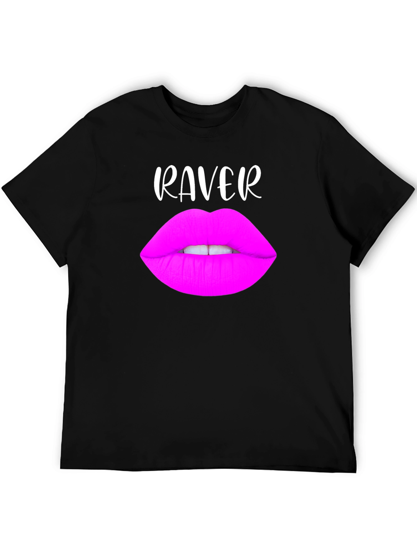 Raver Lips Graphic Tee - Black
