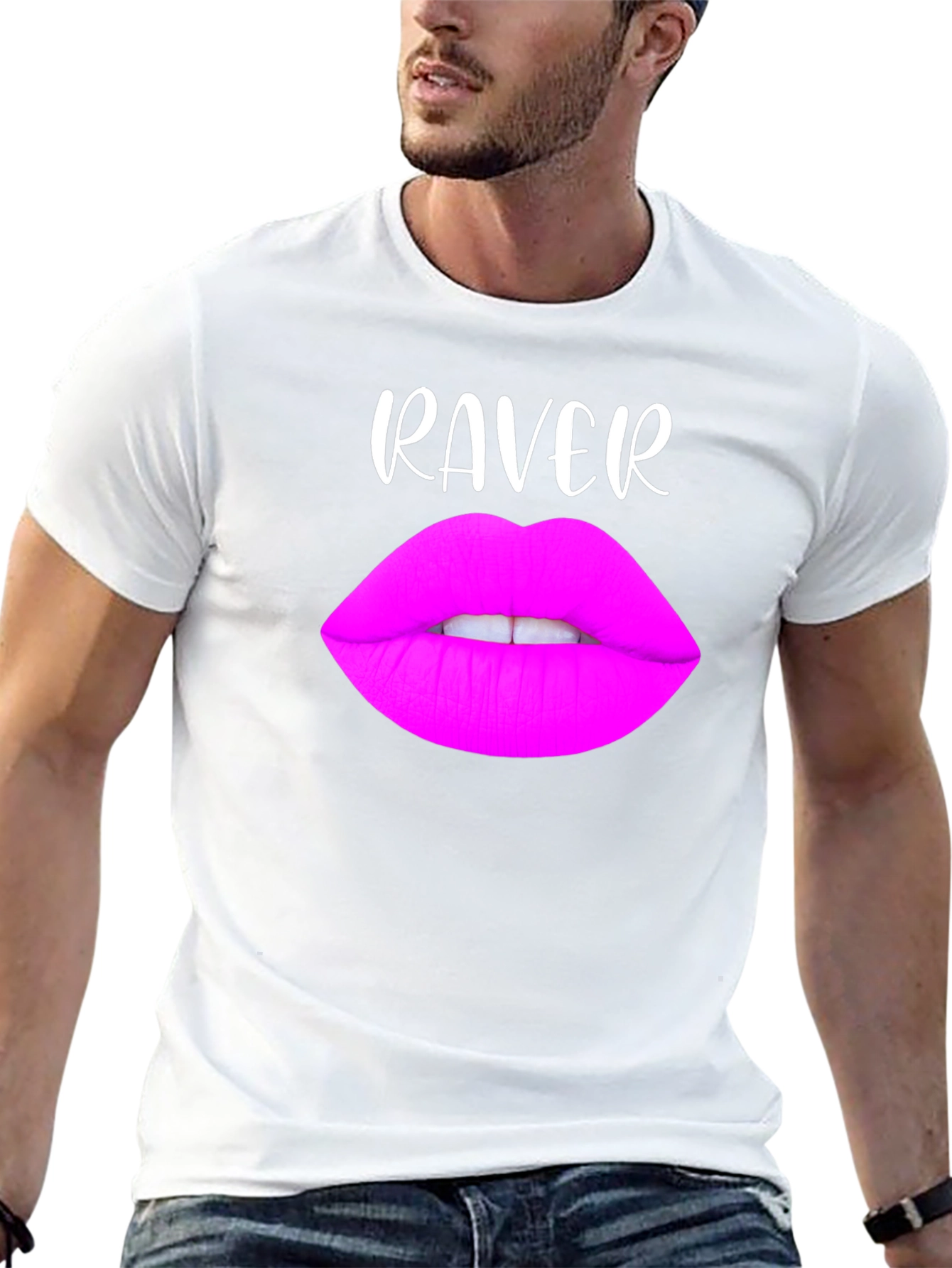 Raver Lips Graphic Tee - Black