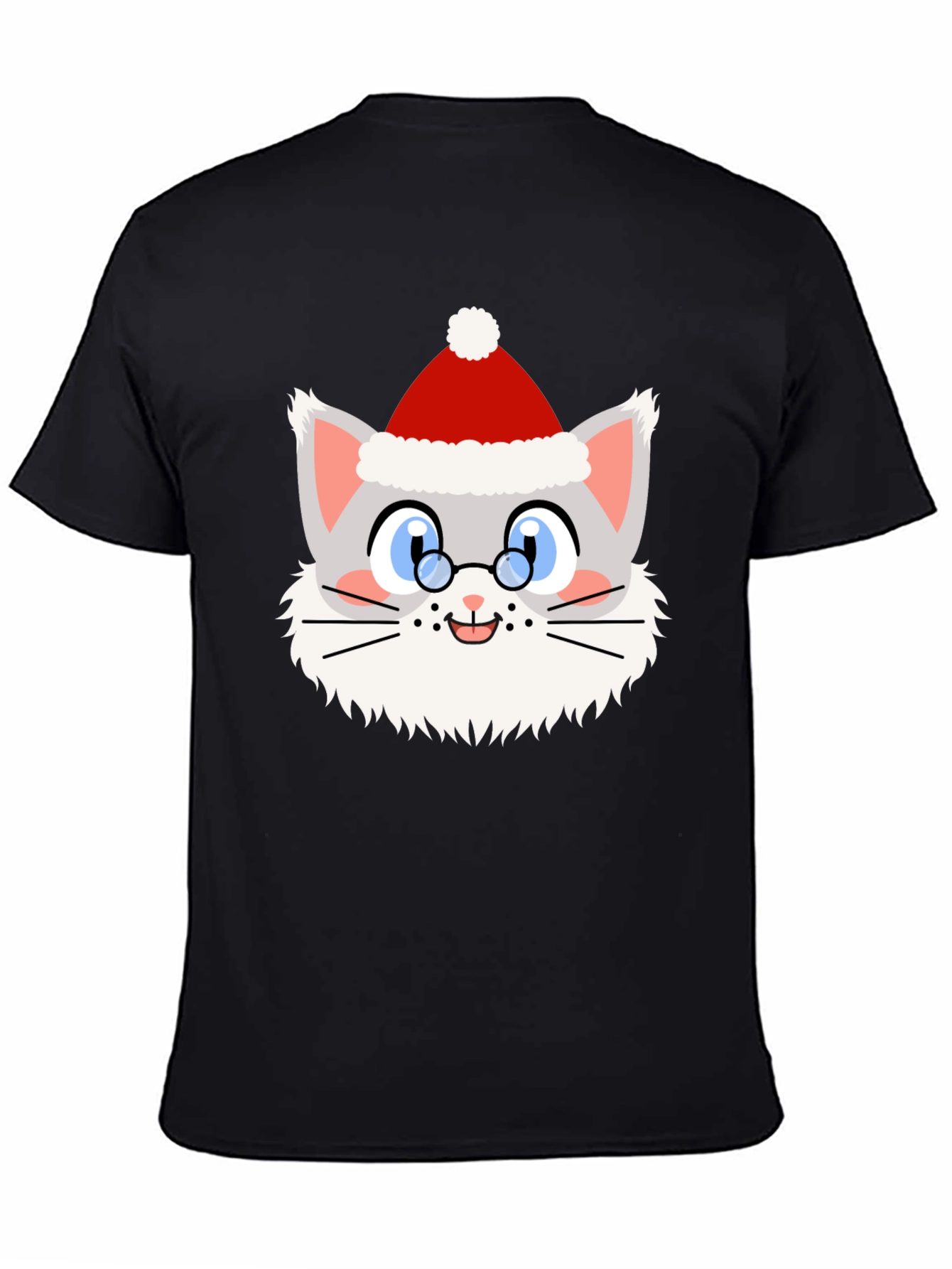 Festive Cat Santa T-Shirt - Holiday Cheer!