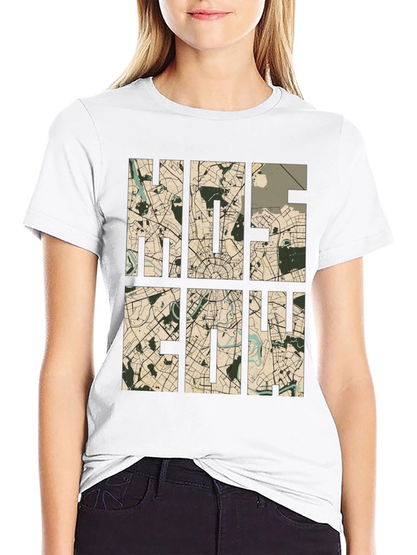 Moscow Map T-Shirt - Stylish Cityscape Design