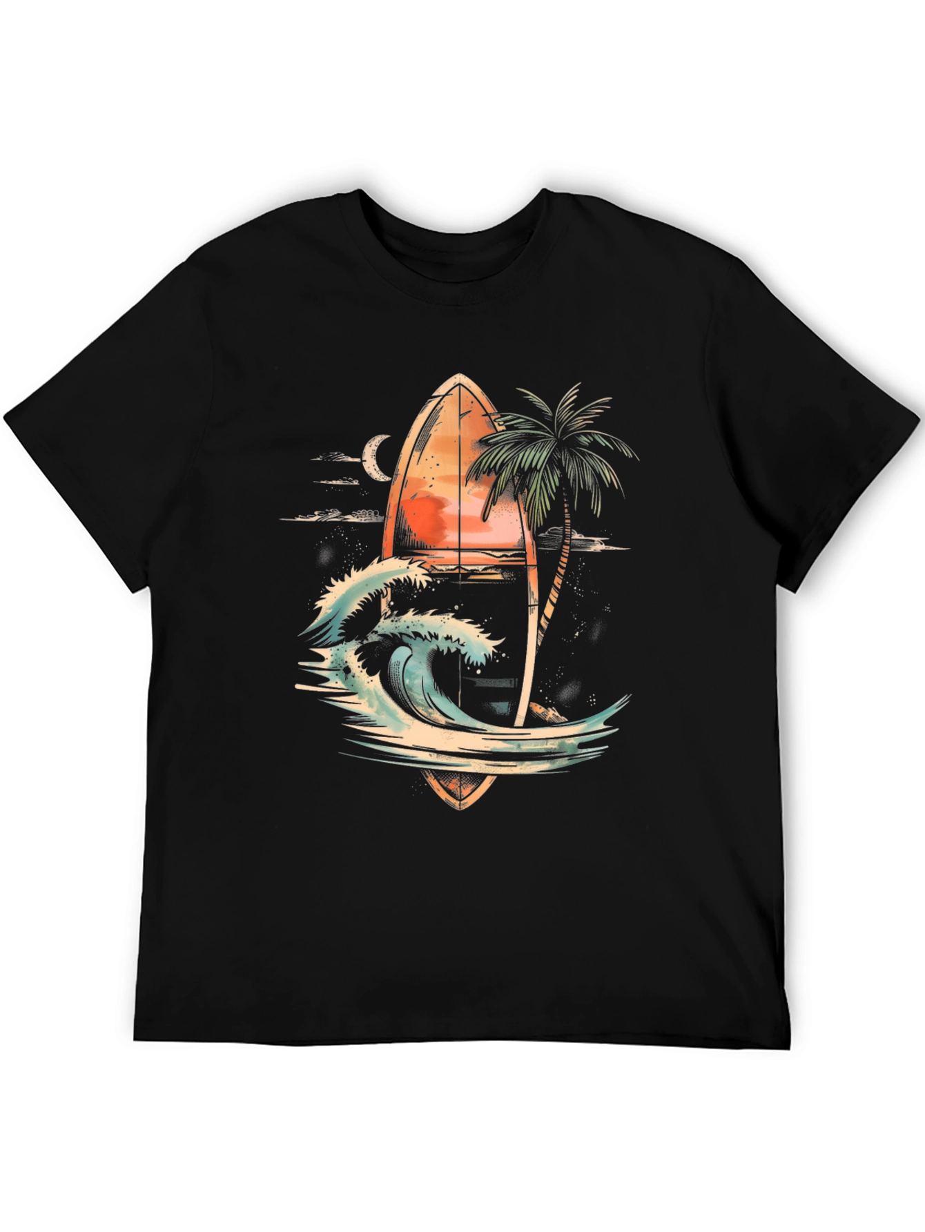 Surfboard Wave Graphic T-Shirt