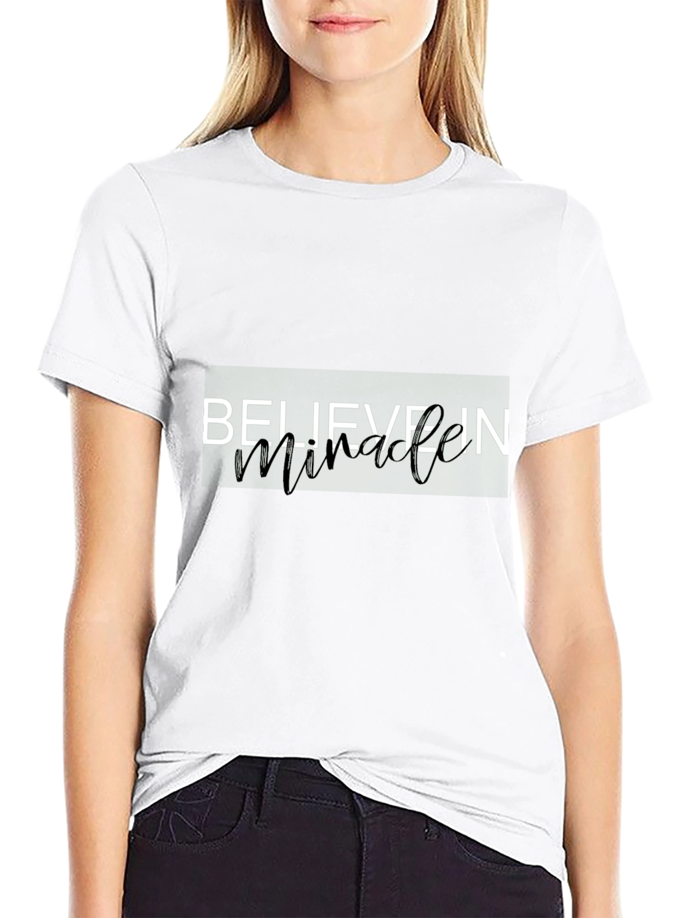 Believe In Miracles Graphic Tee - Black T-Shirt