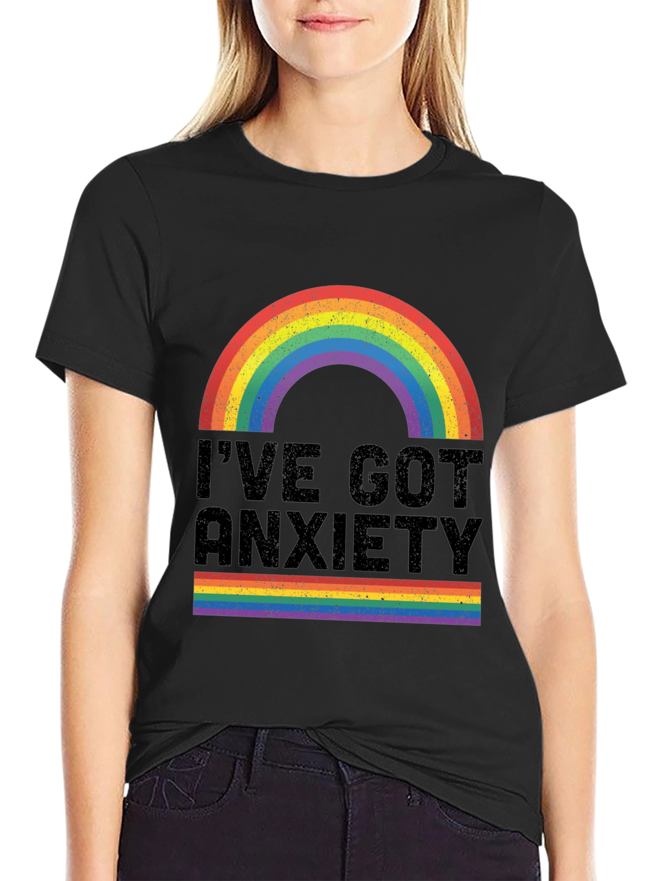 Anxiety Rainbow Graphic Tee
