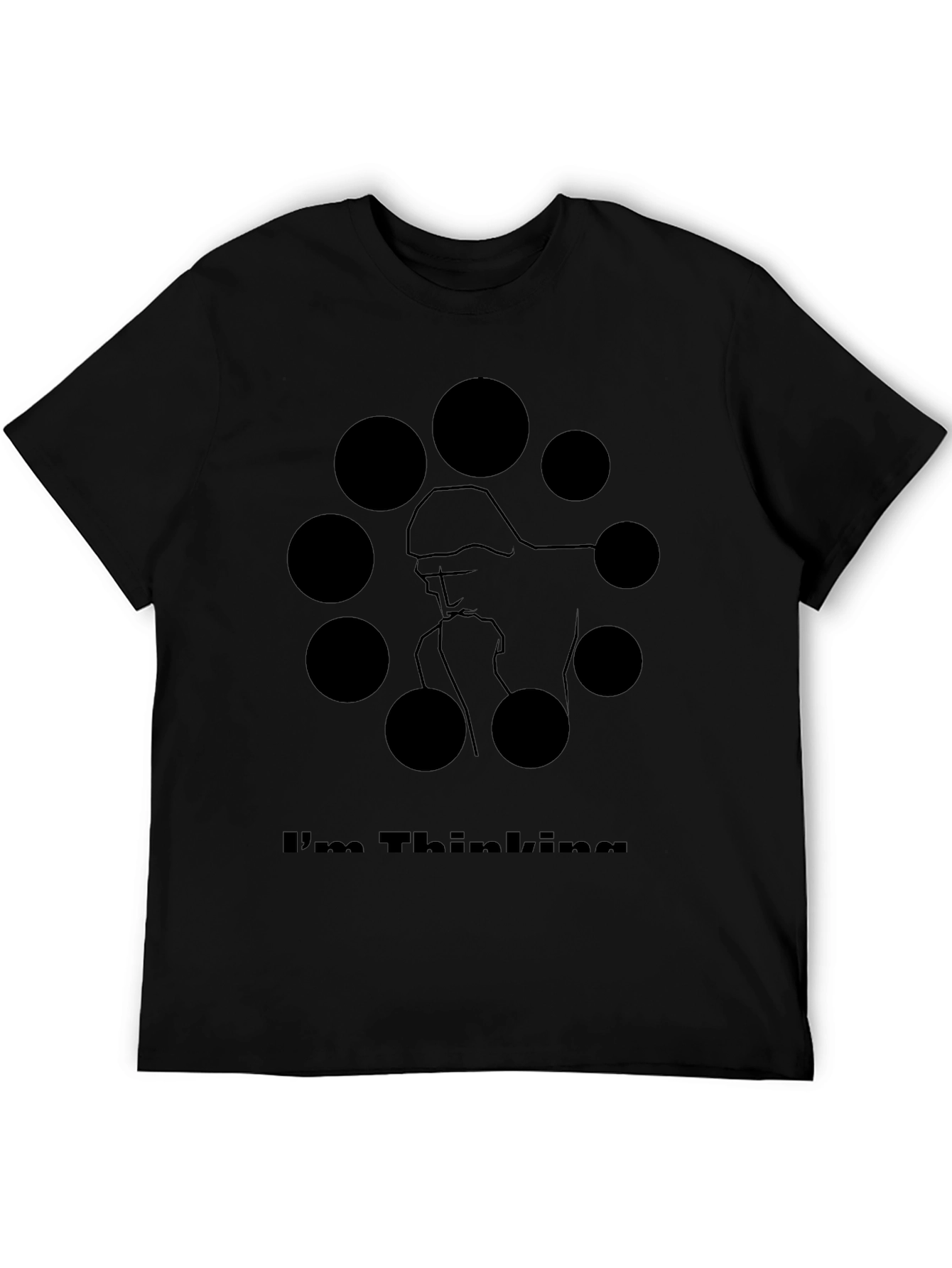 Thinking Man Graphic Tee - Black